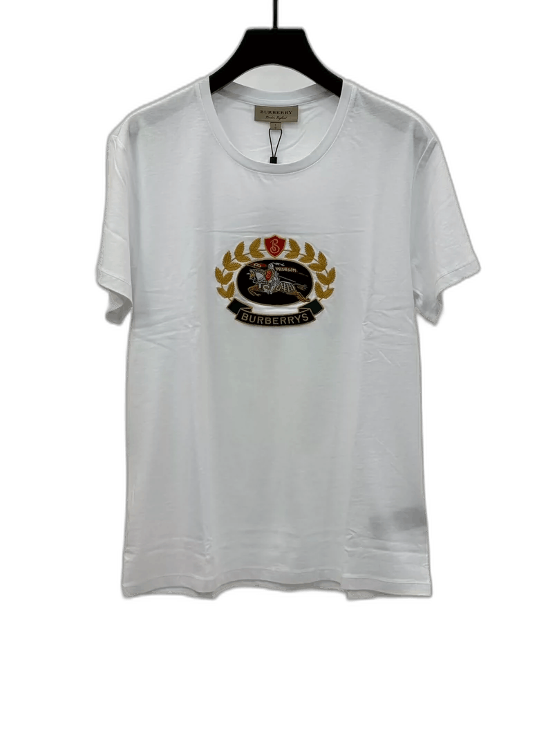 Burberry Burberey White Embroidered T-Shirt Size US L / EU 52-54 / 3 - 1 Thumbnail