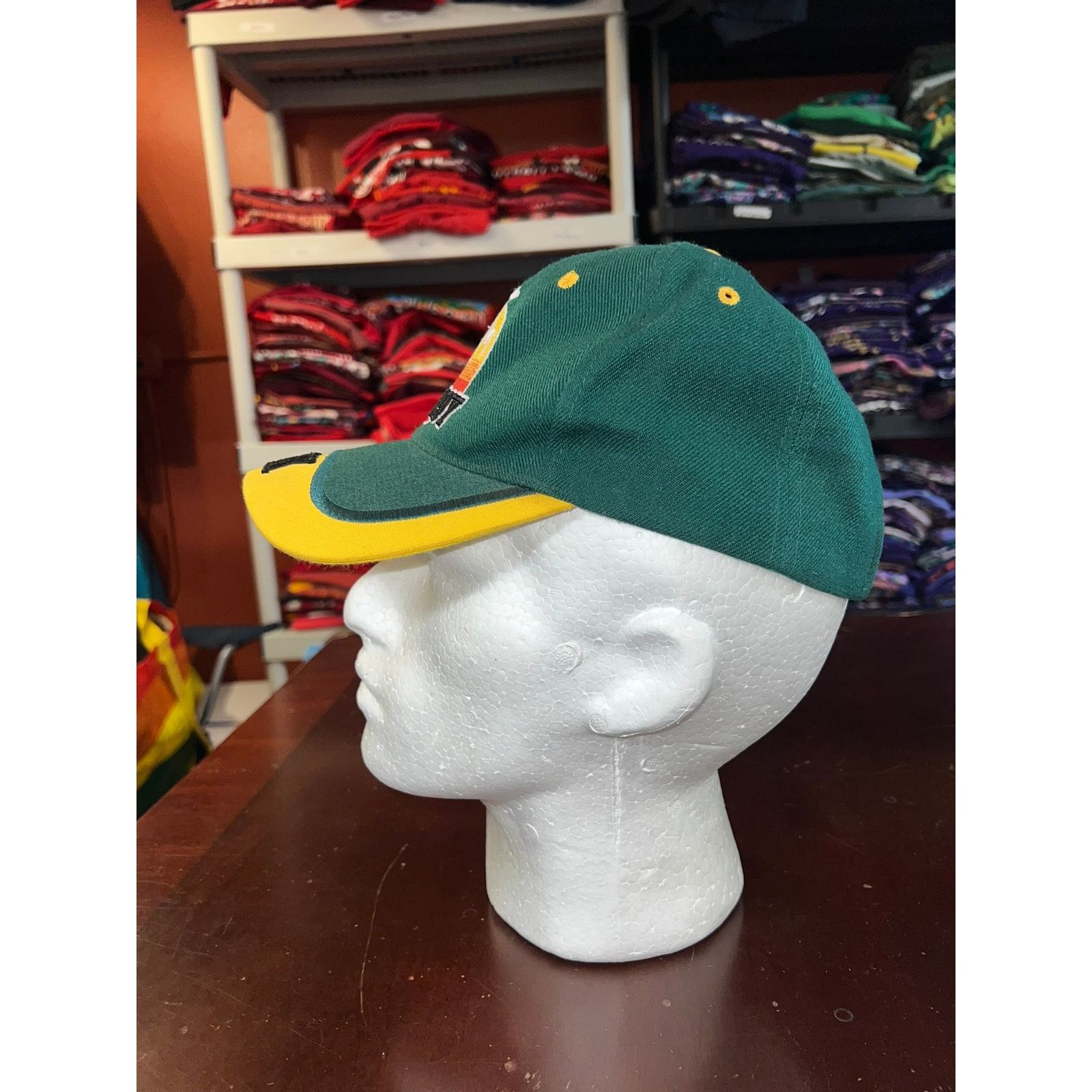 Vintage Vintage Cowboy Hat 100% Cowboy Horse TX Texas Green Cap Size ONE SIZE - 3 Thumbnail