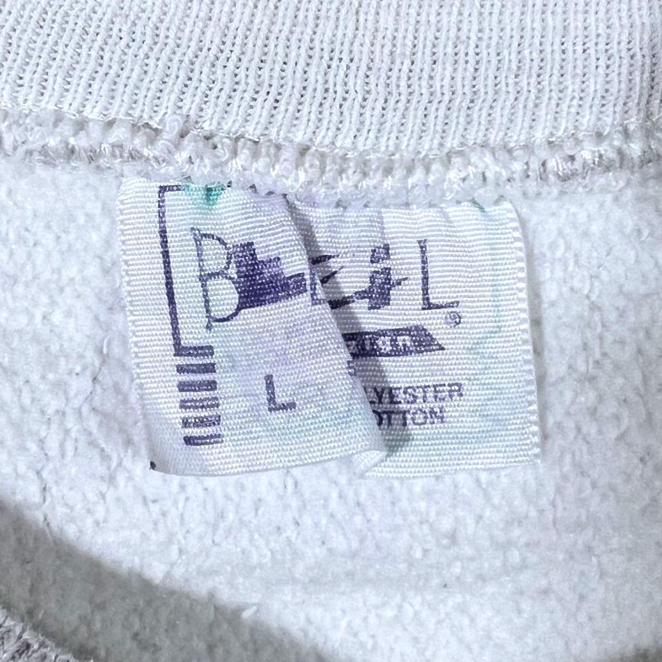 Vintage VINTAGE Blezil (1989) Catawba College Graphic White Grey Sweatshirt Large Medium Mens Sweatshirt Size US M / EU 48-50 / 2 - 5 Thumbnail