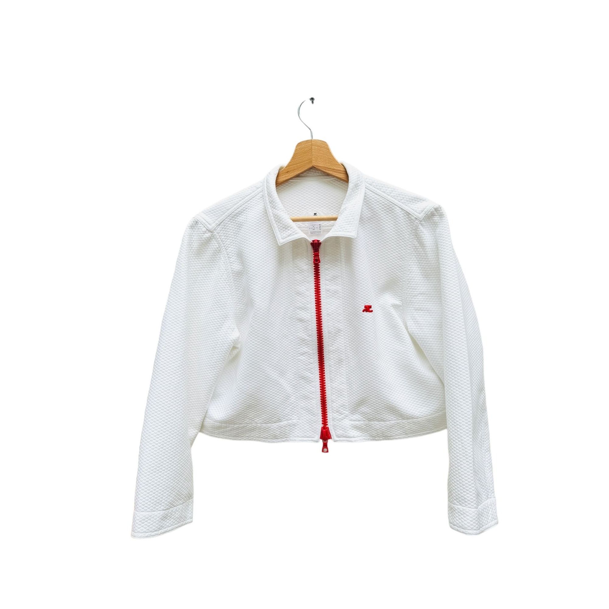 Courreges Vintage White Cotton Jacket Size M / US 6-8 / IT 42-44 - 1 Thumbnail