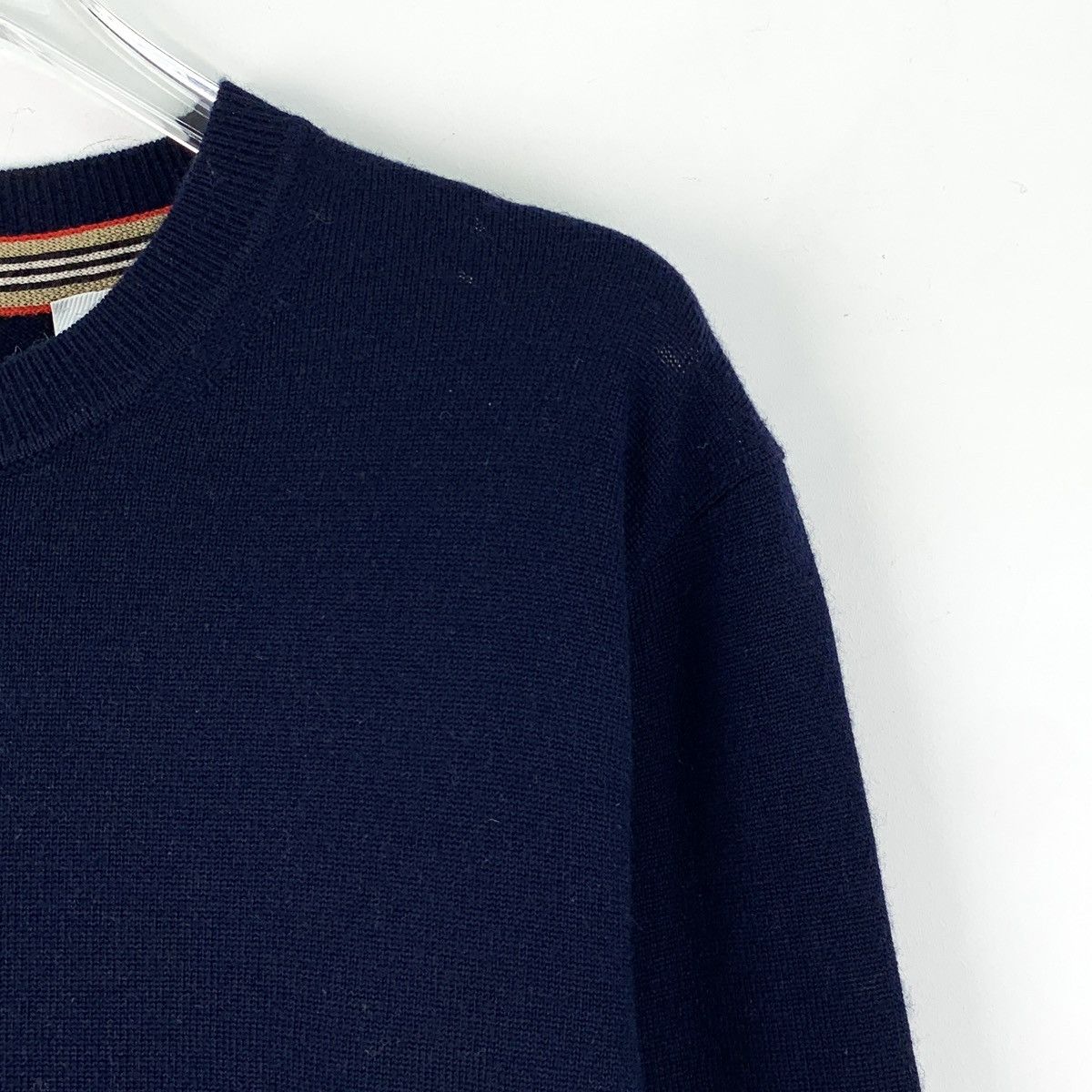 Burberry Burberry Striped Spliced Wool Long Sleeve Knit Sweater K26WX Size US M / EU 48-50 / 2 - 3 Thumbnail