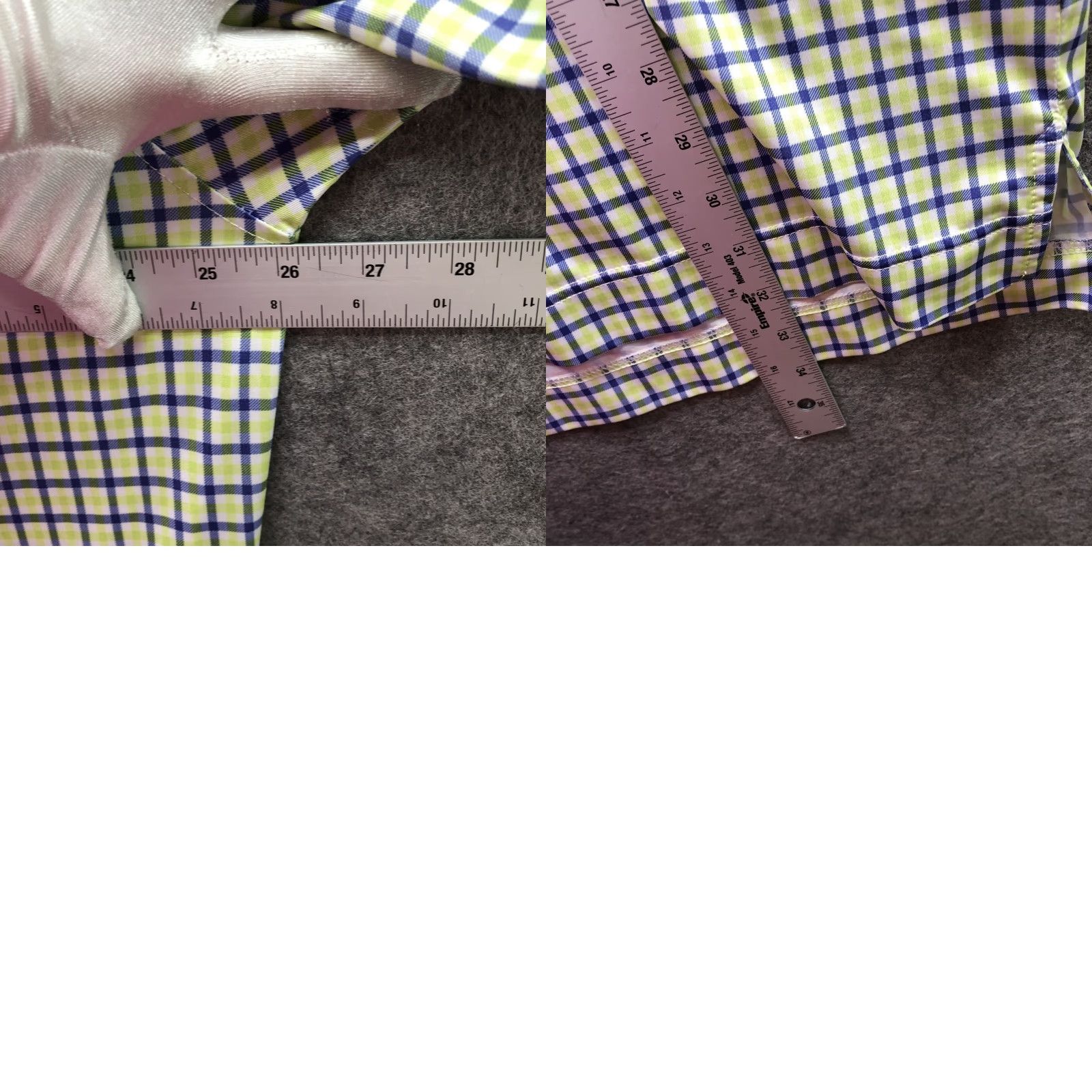 Footjoy FootJoy Polo Shirt Mens XL Short Sleeve Yellow Plaid Performance Golf Shirt Size US XL / EU 56 / 4 - 8 Thumbnail