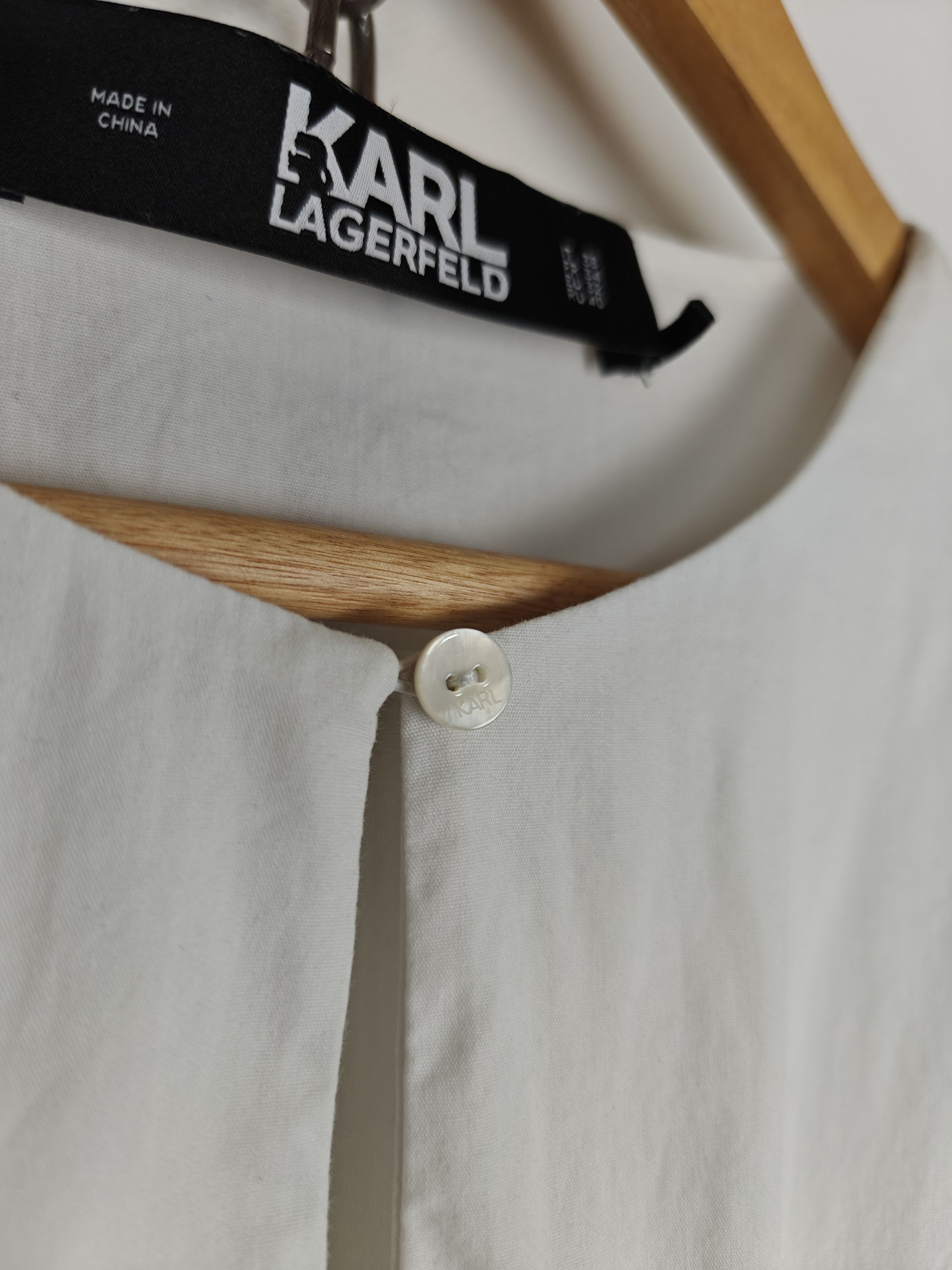 Karl Lagerfeld Karl Lagerfeld White Dress Cotton size IT38 Size XS / US 0-2 / IT 36-38 - 5 Thumbnail