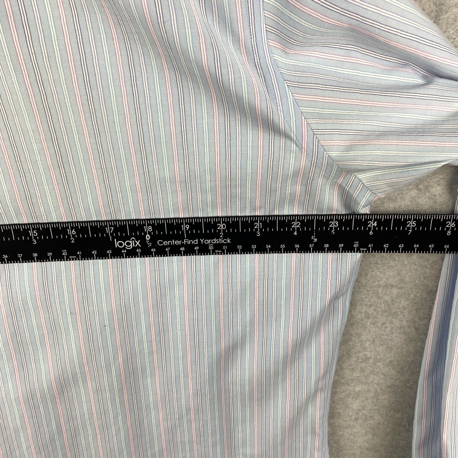 Brooks Brothers VINTAGE Brooks Brothers Button-Up Shirt Mens L Blue Pinstriped Slim Long Sleeve Size US L / EU 52-54 / 3 - 6 Thumbnail