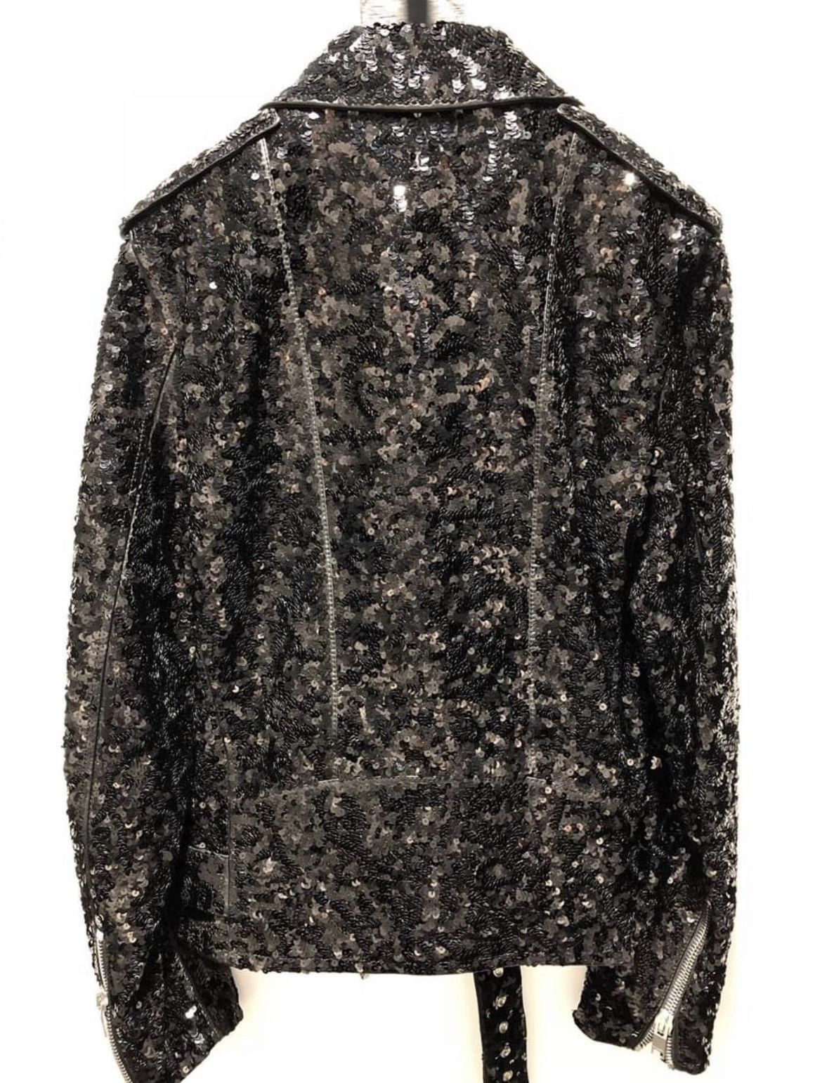 16FW Sequins Covered Leather Jacket sz50
