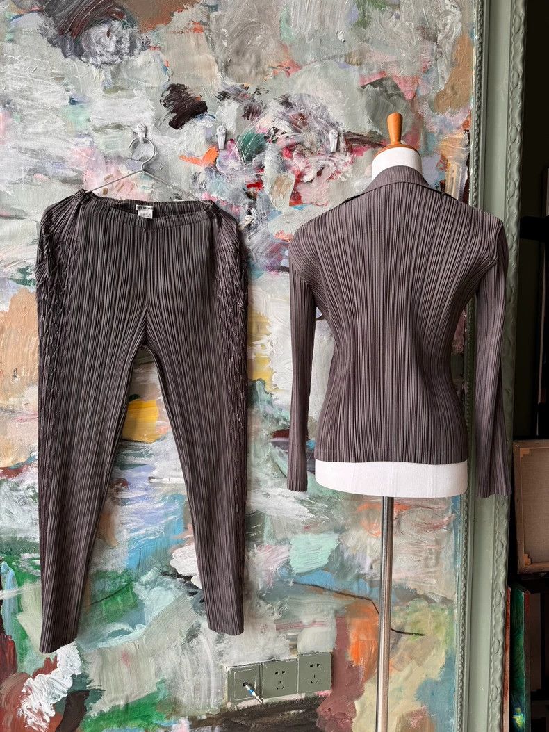 Issey Miyake Issey Miyake size:1 A grey main line pleated cardigan Size XS / US 0-2 / IT 36-38 - 3 Thumbnail