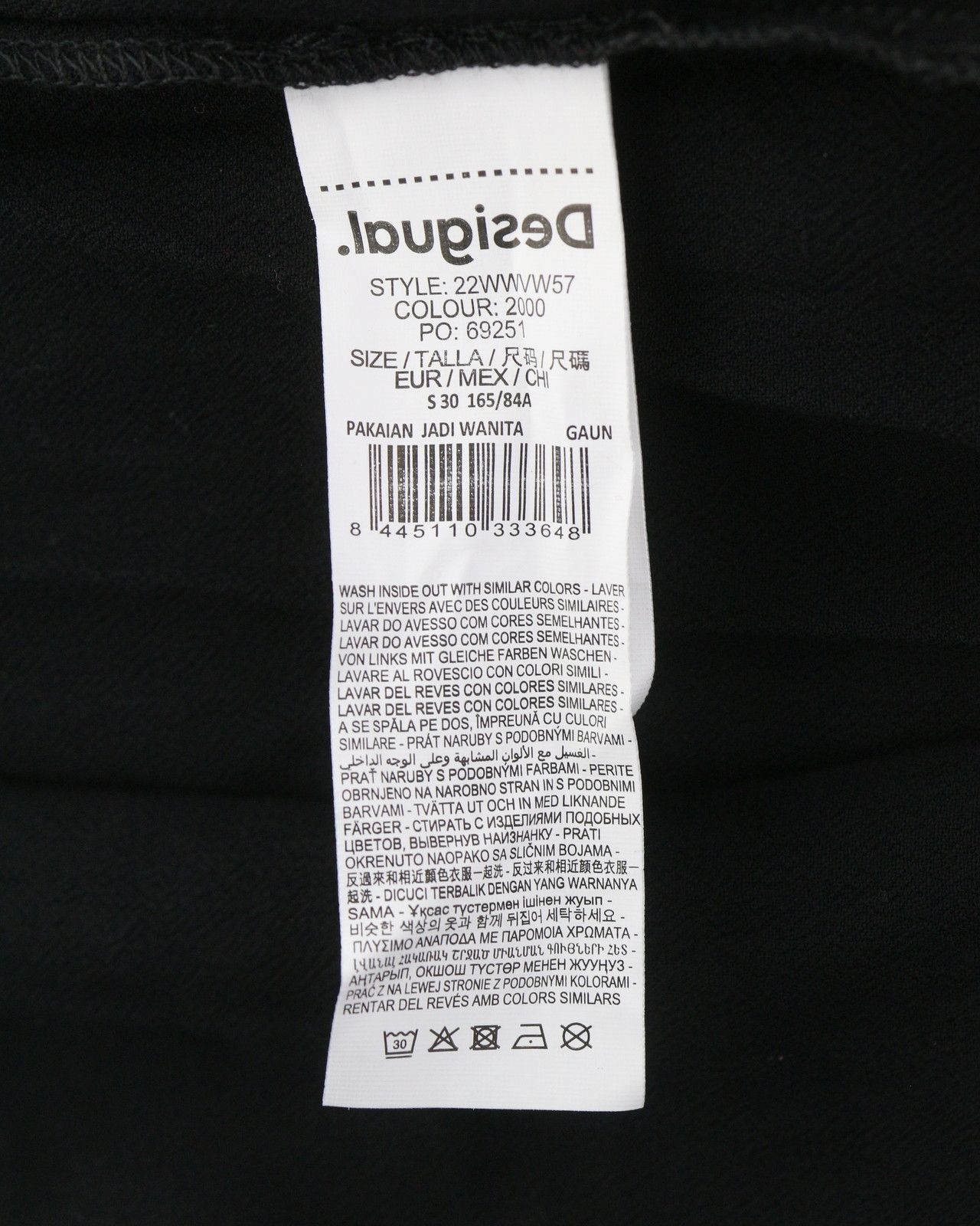 Desigual VEST MARIAN S Black Patterned Oversized Dress 89020 Size S / US 4 / IT 40 - 12 Thumbnail