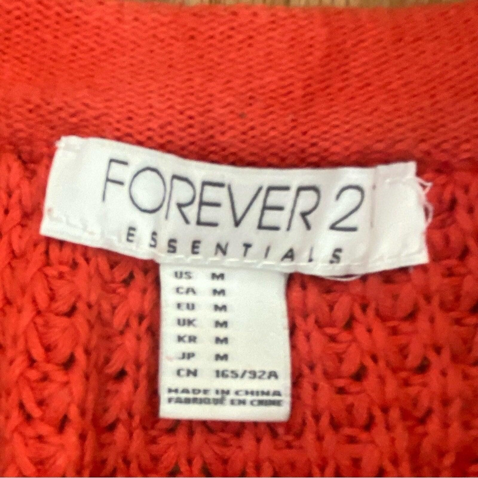 Forever 21 Forever 21 Orange Woven Knit Cotton Sweater Womens Medium Size M / US 6-8 / IT 42-44 - 10 Thumbnail