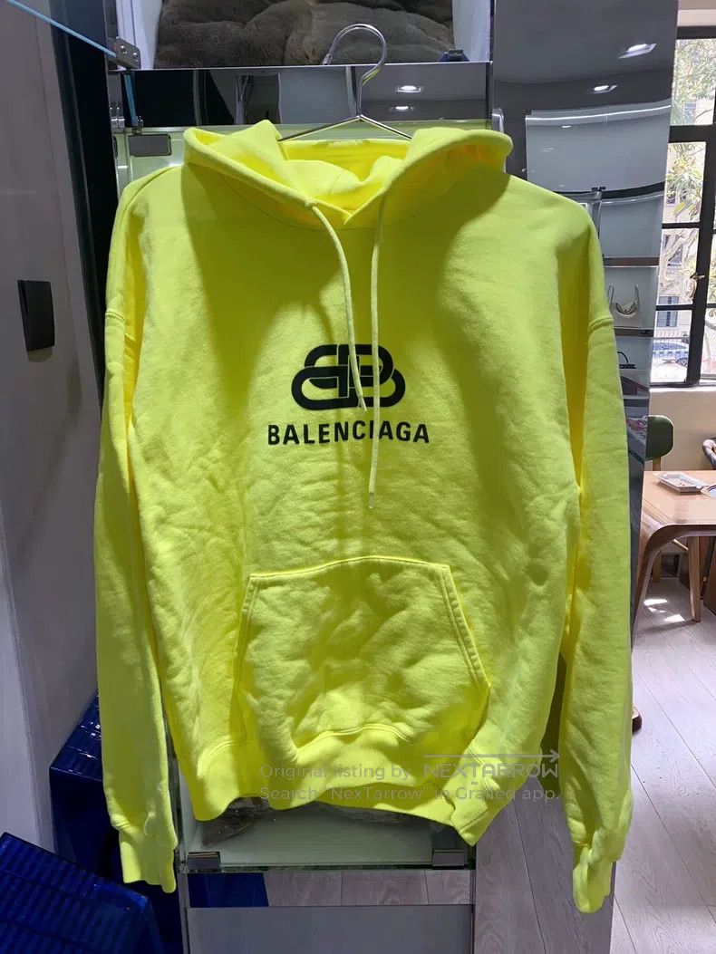 Balenciaga Hooded Sweatshirt, Neon Color S Size