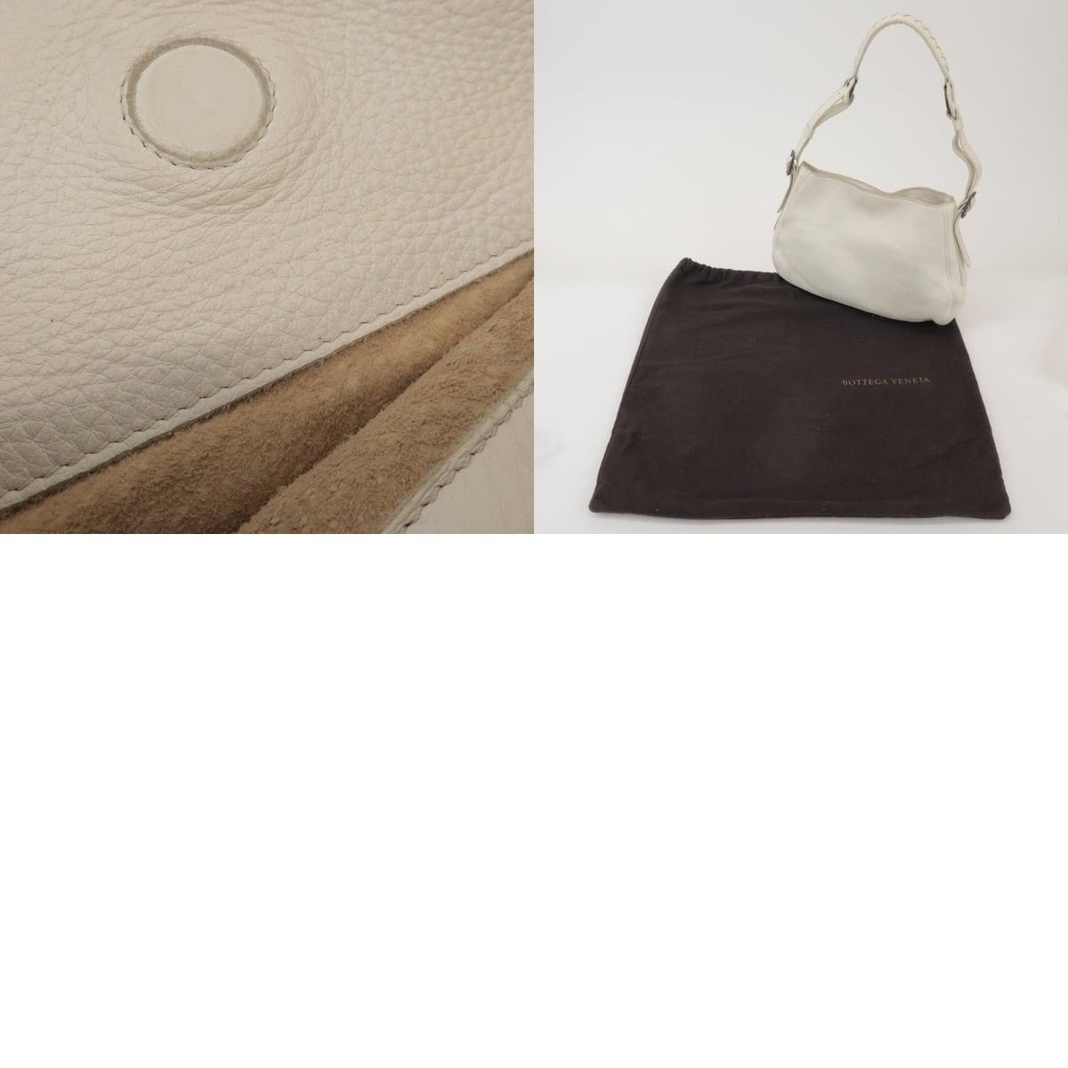 Bottega Veneta Bottega Veneta Cervo Leather Shoulder Bag White Size ONE SIZE - 8 Thumbnail