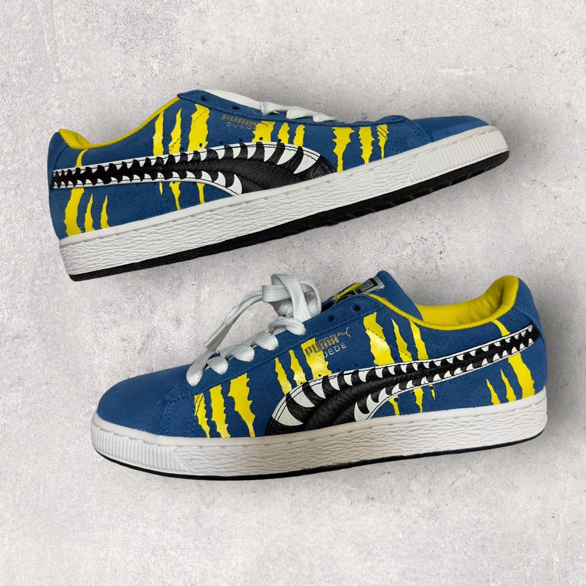 image of Puma Suede Chemical Comic 2014 Shoes in Blue, Men's (Size 9.5)