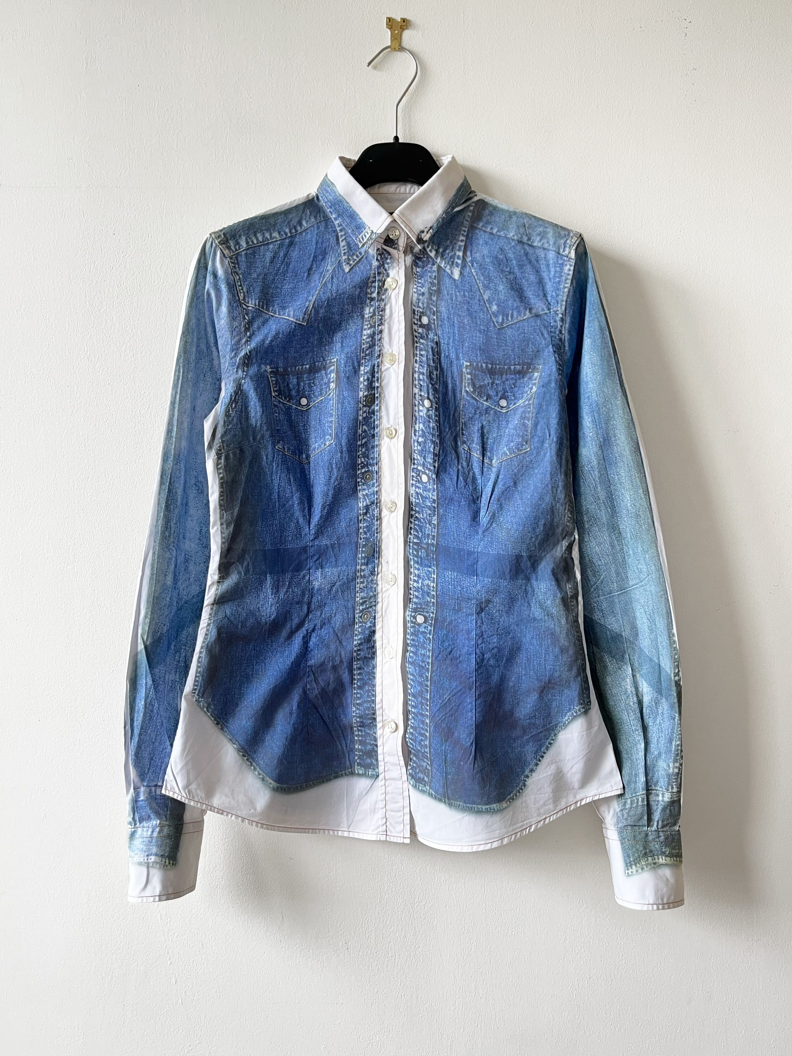 Dolce & Gabbana Dolce & Gabbana printed denim trompe l'oeil shirt Size XS / US 0-2 / IT 36-38 - 1 Thumbnail