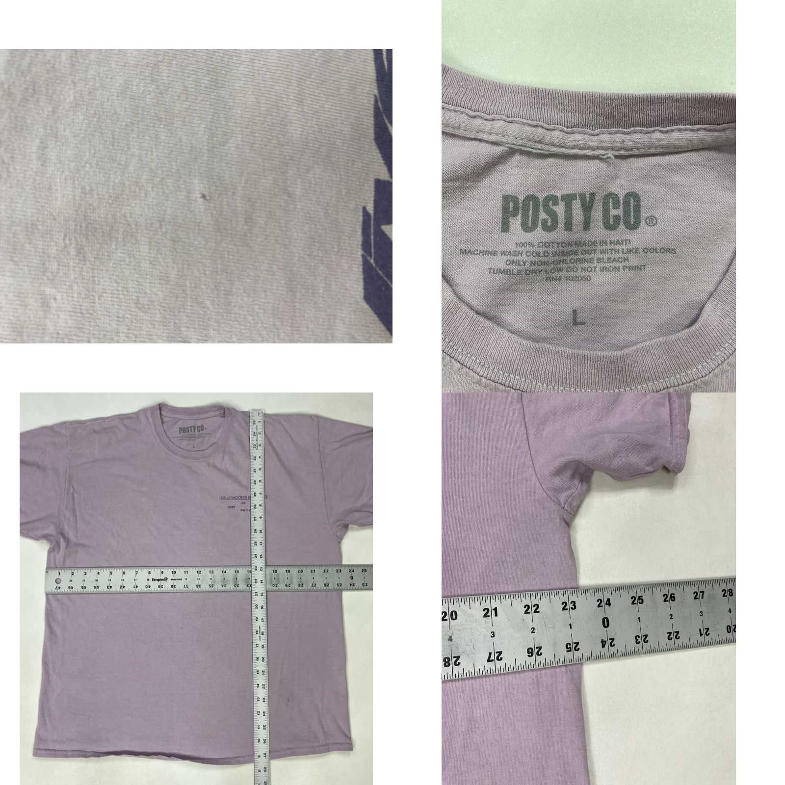 Vintage VINTAGE Post Malone Hollywood Is Bleeding Live Graphic T-shirt Men Large Purple Music Shirt Mens L Purple Graphic Print All Seasons 90s Concert Size US L / EU 52-54 / 3 - 8 Thumbnail