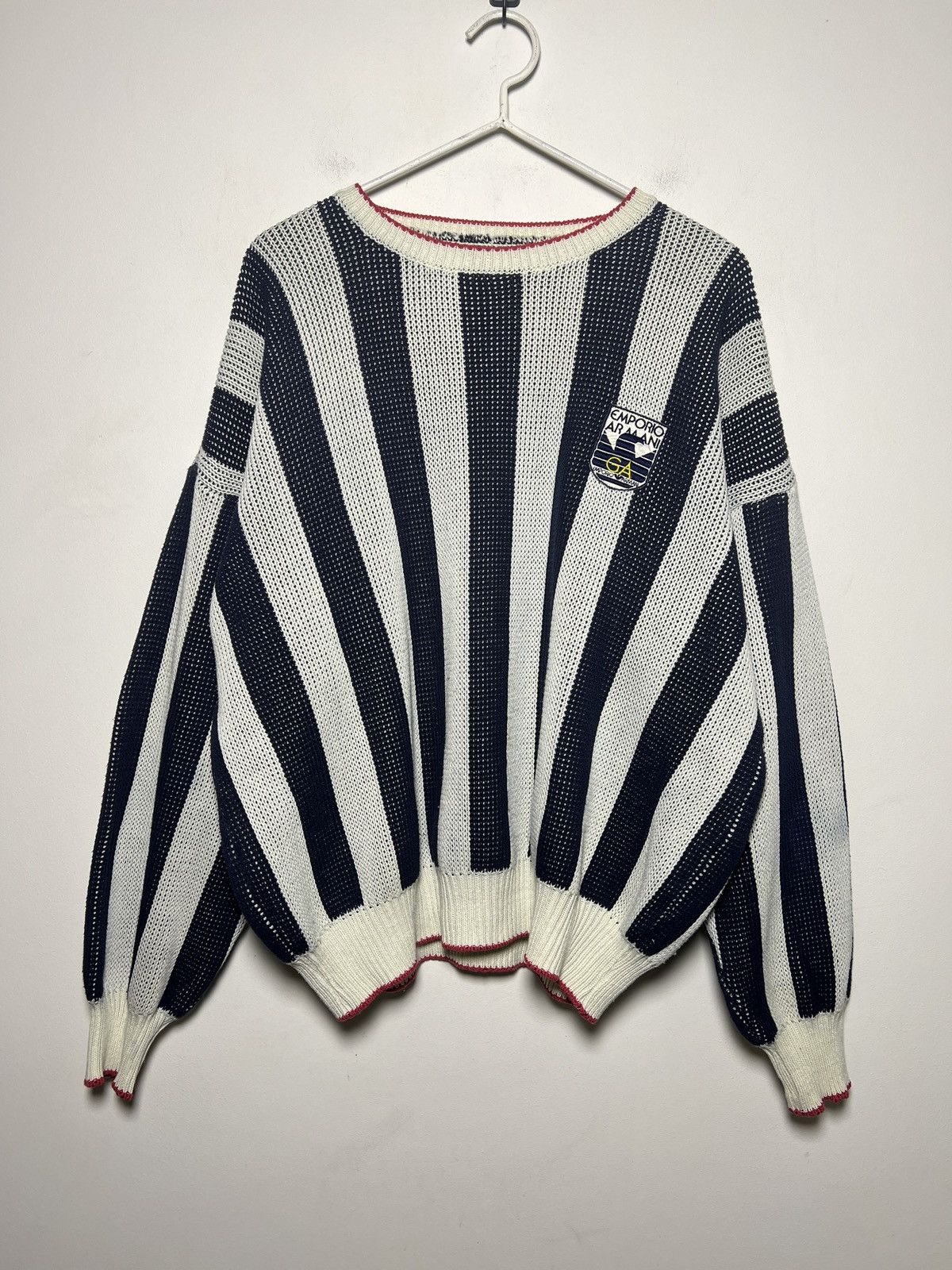 Giorgio Armani Vintage 80s/90s Emporio Armani sweater m-l erd chrome Size US L / EU 52-54 / 3 - 2 Thumbnail