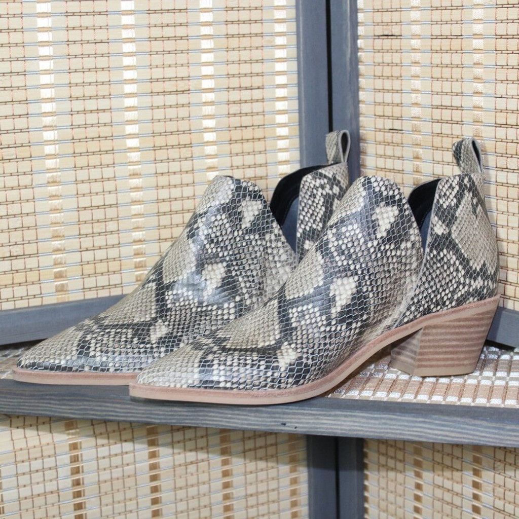Dolce Vita Dolce Vita Black and Cream Faux Snake Skin Booties NWOB Size US 9 / IT 39 - 1 Thumbnail