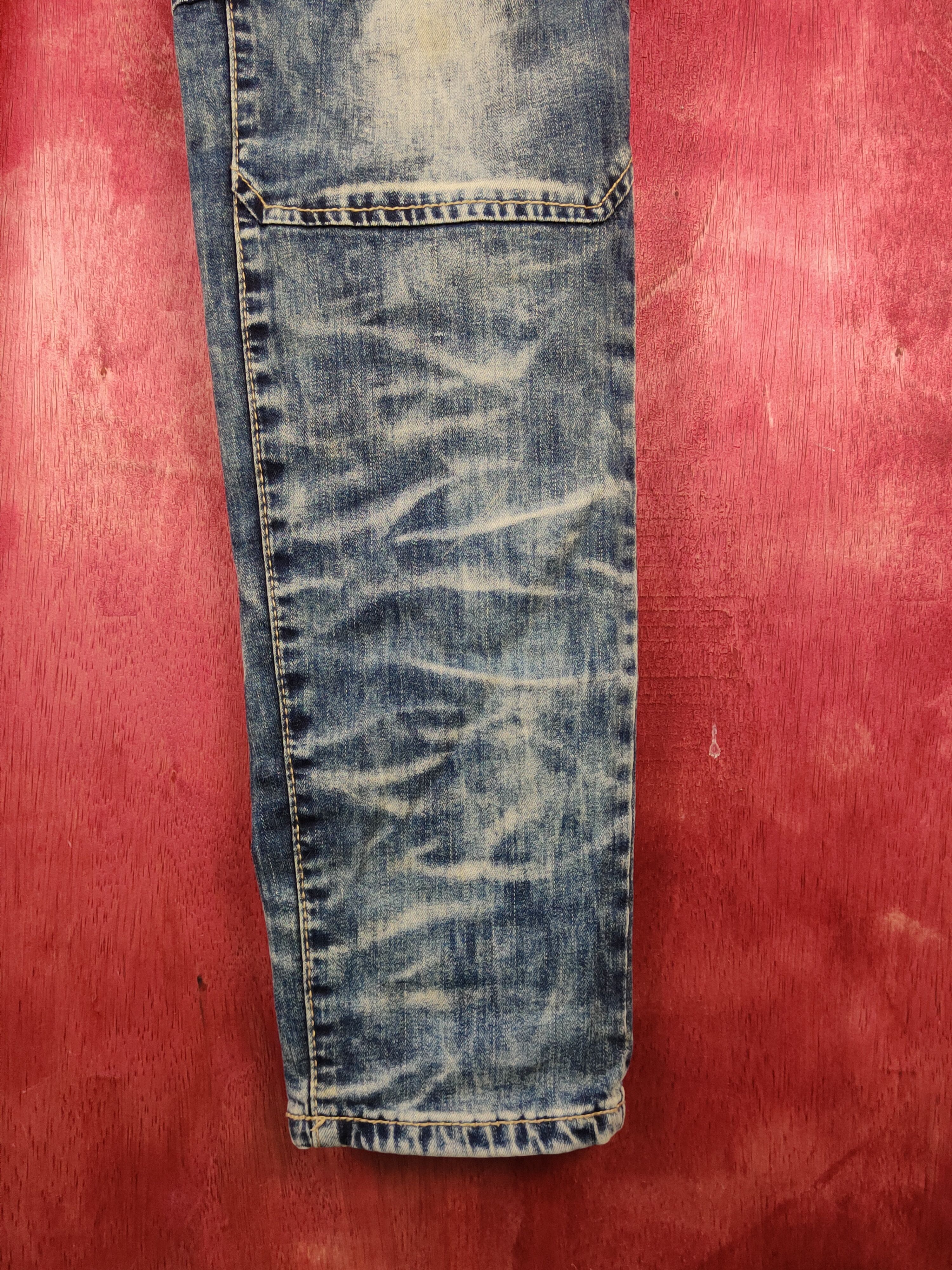 Japanese Brand Victorious bikers Distressed Ripped Skinny Jeans #S2309 Size US 34 / EU 50 - 6 Thumbnail