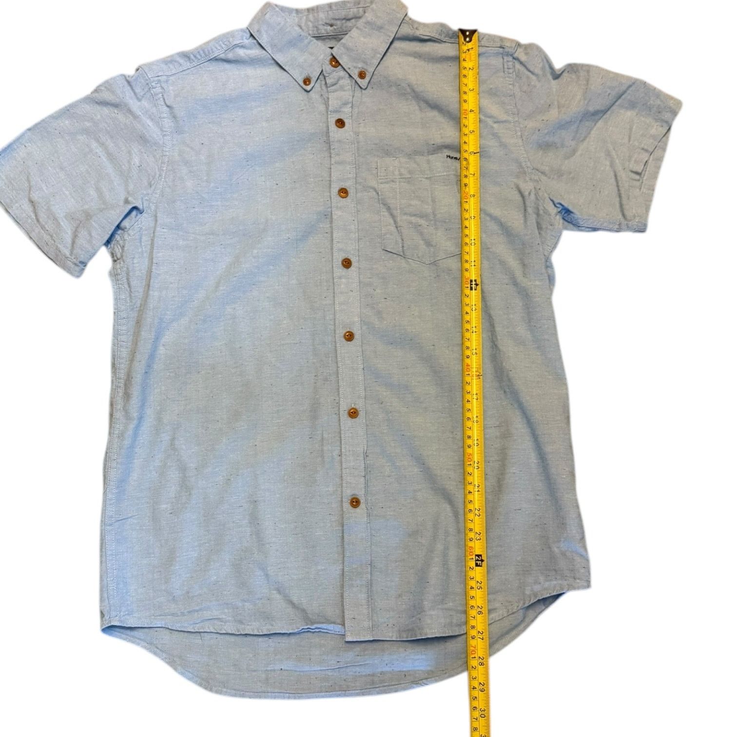 Hurley Hurley Men's Blue Cotton Button Front Shirt Size Medium Size US M / EU 48-50 / 2 - 4 Thumbnail
