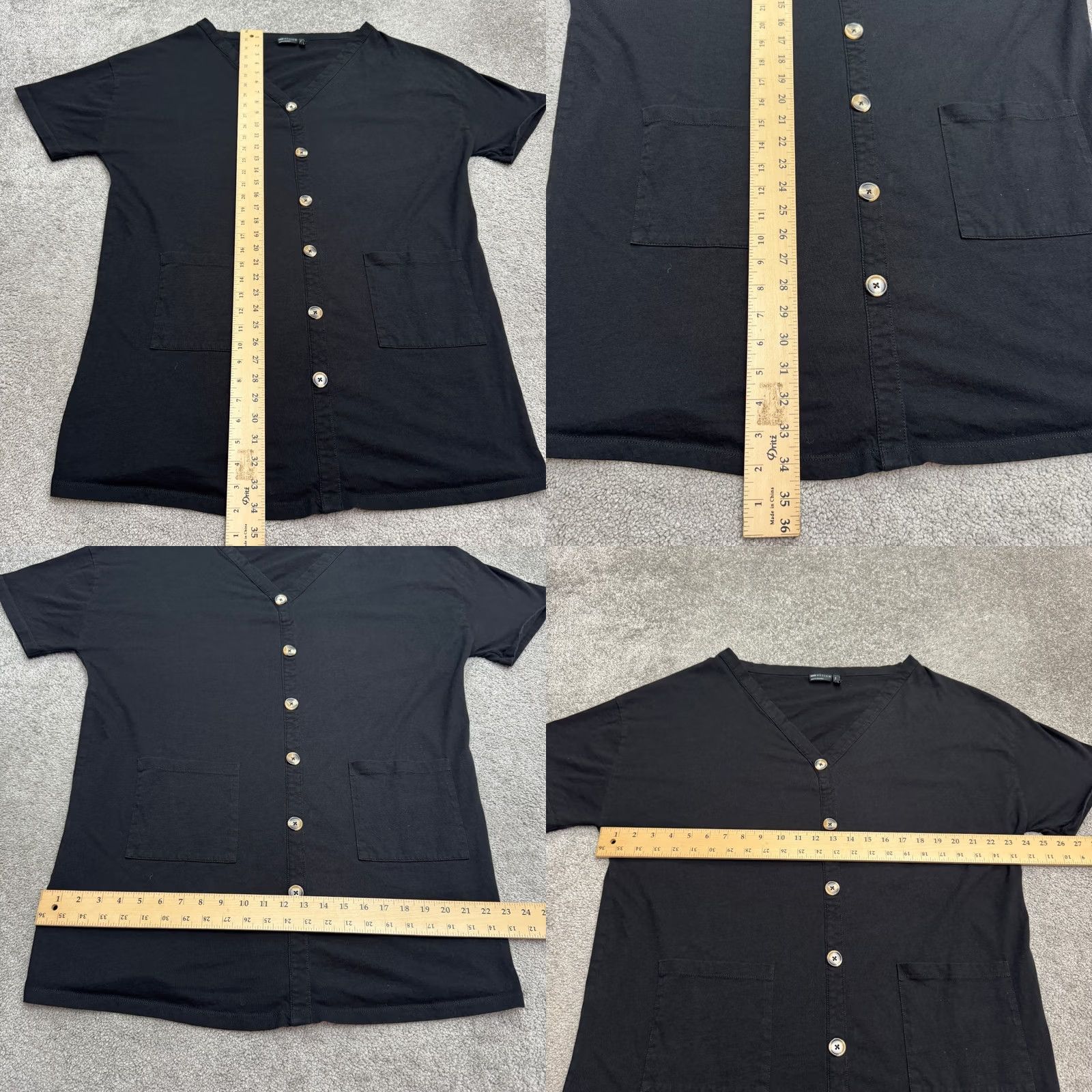 Asos ASOS Curve Black Button Pocket Mini Dress Womens 16 Size XXL / US 16-18 / IT 52-54 - 8 Thumbnail