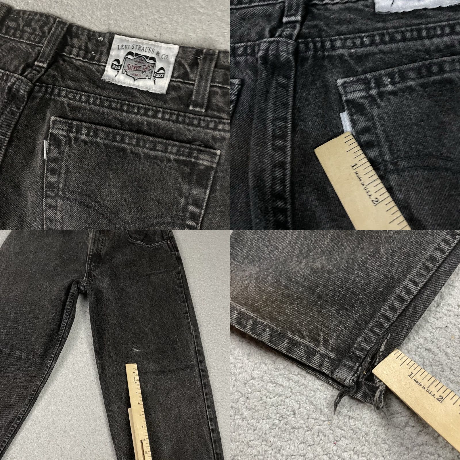 Levi's VINTAGE Levi's 560 Jeans 30x32 Black Silver Tab Tapered Leg USA Made Distressed Jeans Mens Size US 30 / EU 46 - 9 Thumbnail