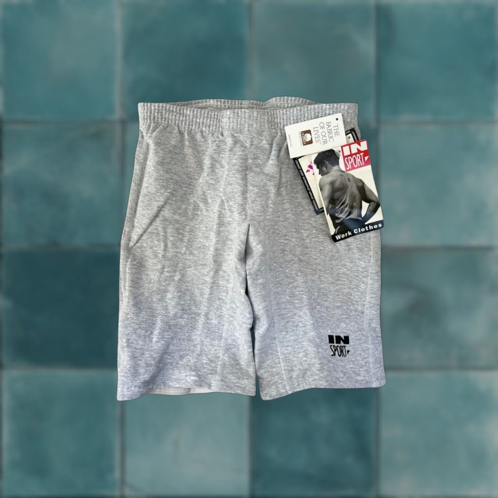 Vintage VINTAGE in sport Athletic Shorts Mens M Gray 90s Deadstock NWT Made in USA Athletic Mens Shorts 90s In Sport Gray NWT Deadstock USA Size US 31 - 1 Thumbnail