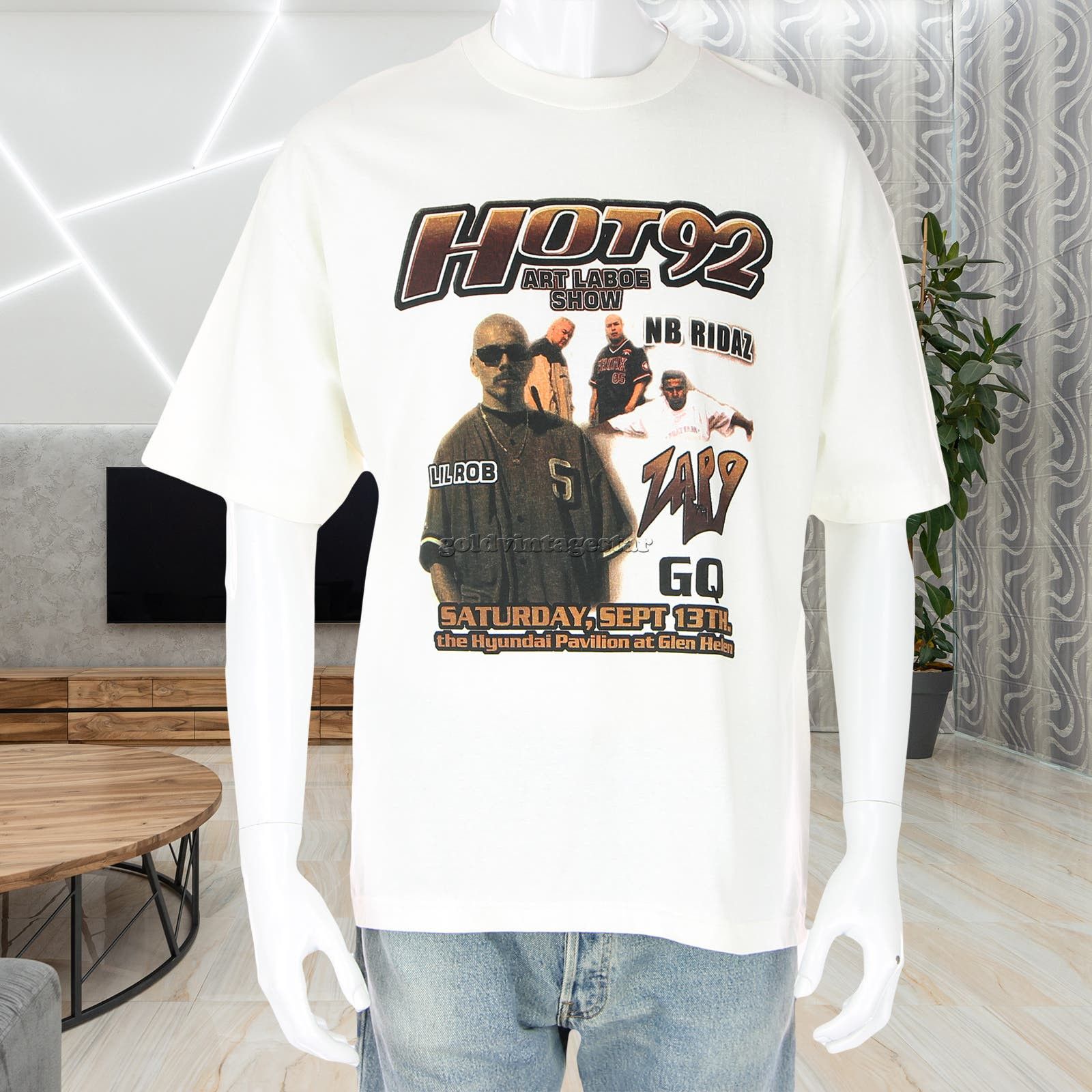 Aaa Vintage Y2K Hot 92 NB Ridaz Lil Rob Zap Chicano Rap T Shirt 