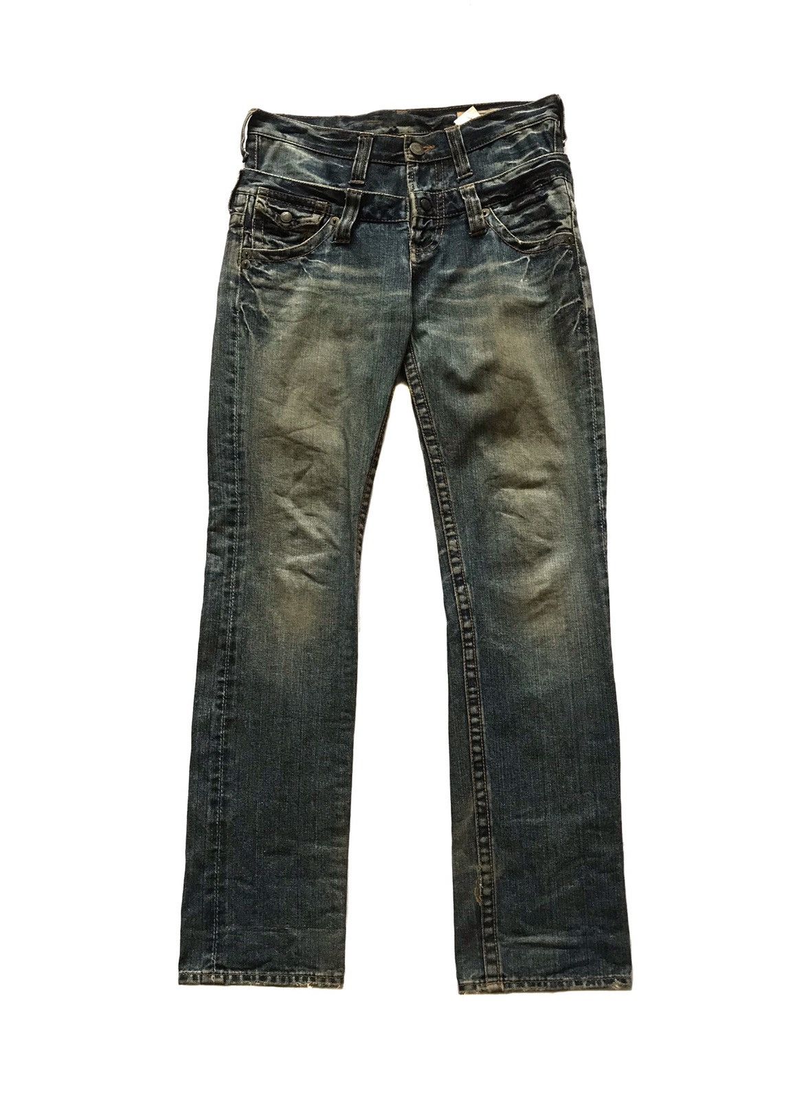Beauty Beast × If Six Was Nine DOUBLE NAME DOUBLE WAIST DISTRESSED JEANS Size US 32 / EU 48 - 1 Thumbnail