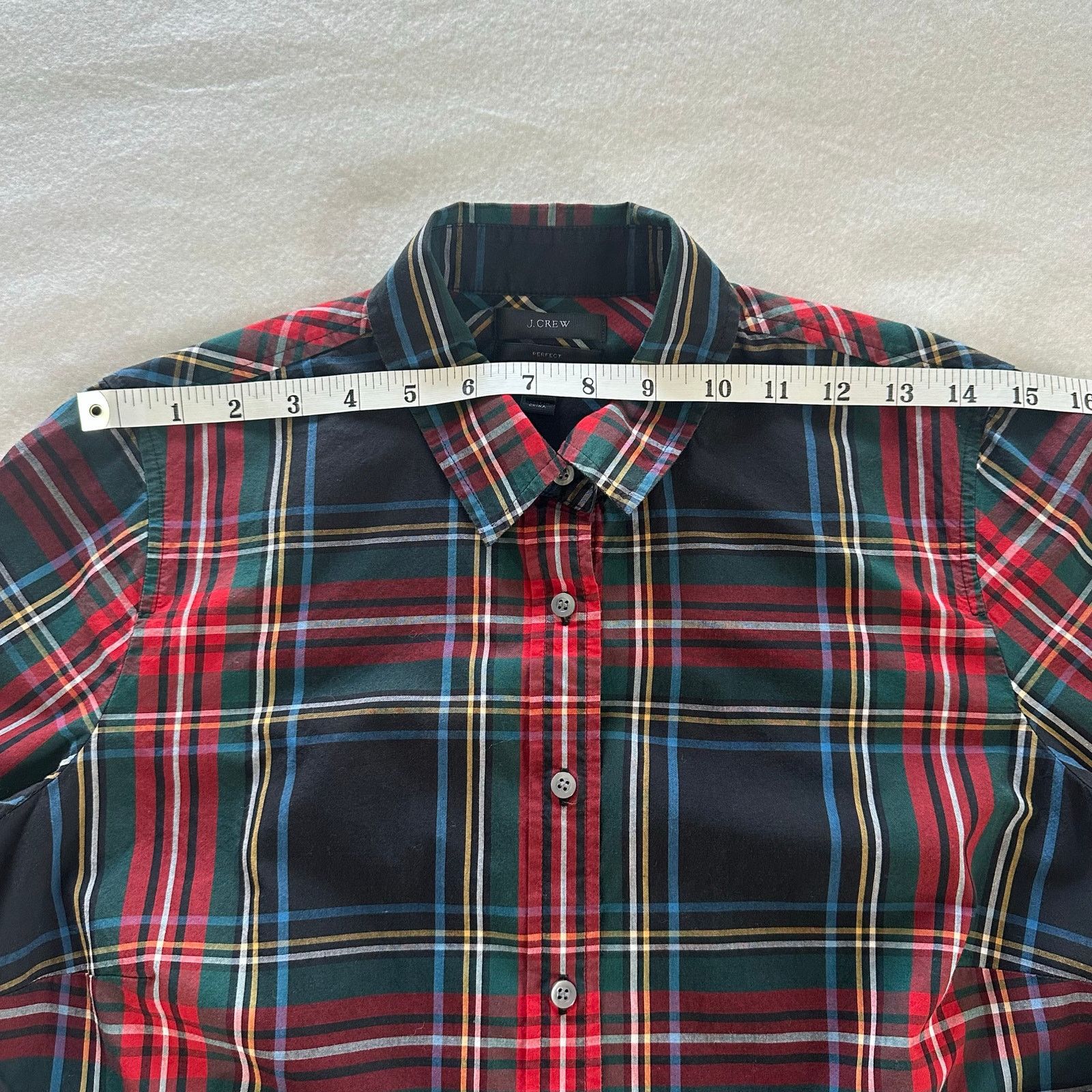 J.Crew J.Crew Perfect Shirt in Stewart Plaid Tartan Cotton Size 8 Size M / US 6-8 / IT 42-44 - 3 Thumbnail