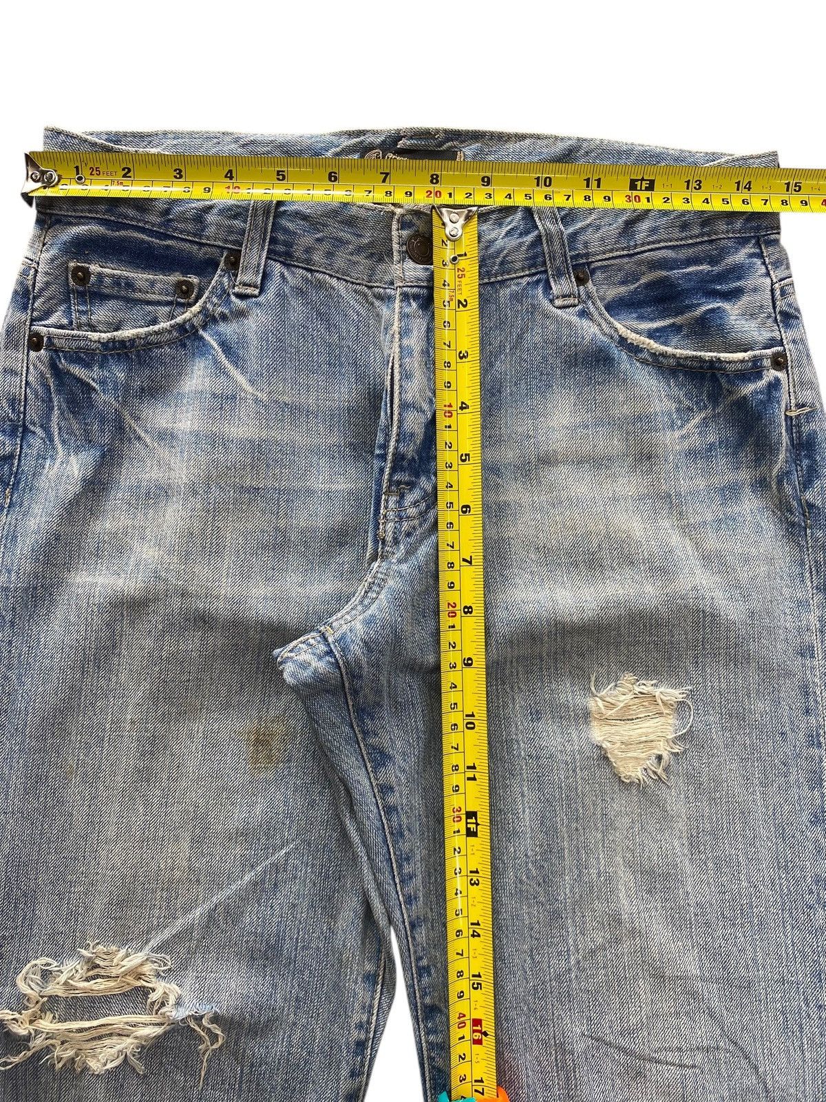 Japanese Brand Japanese Brand Light Wash Ripped Style Straight Leg Jeans Size US 30 / EU 46 - 6 Thumbnail