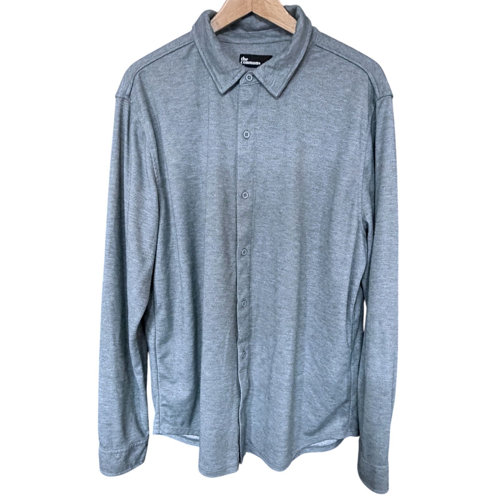 Other The Commons XXL Green Button Down Poly Linen Casual Shirt Size US L / EU 52-54 / 3 - 7 Thumbnail