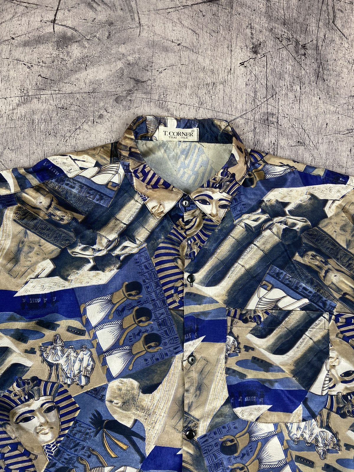 Other Vintage T. Corner Egypt Mummy Pyramids Pharaoh Crazy Shirt Size US XL / EU 56 / 4 - 5 Thumbnail