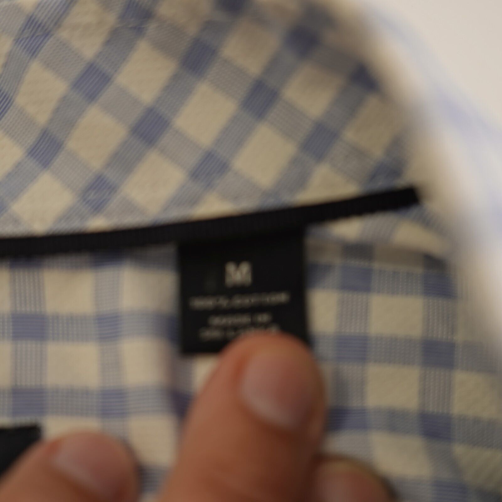 Hart Schaffner Marx Hart Schaffner Marx Blue Purple Check Medium Collared Dress Size US M / EU 48-50 / 2 - 8 Thumbnail