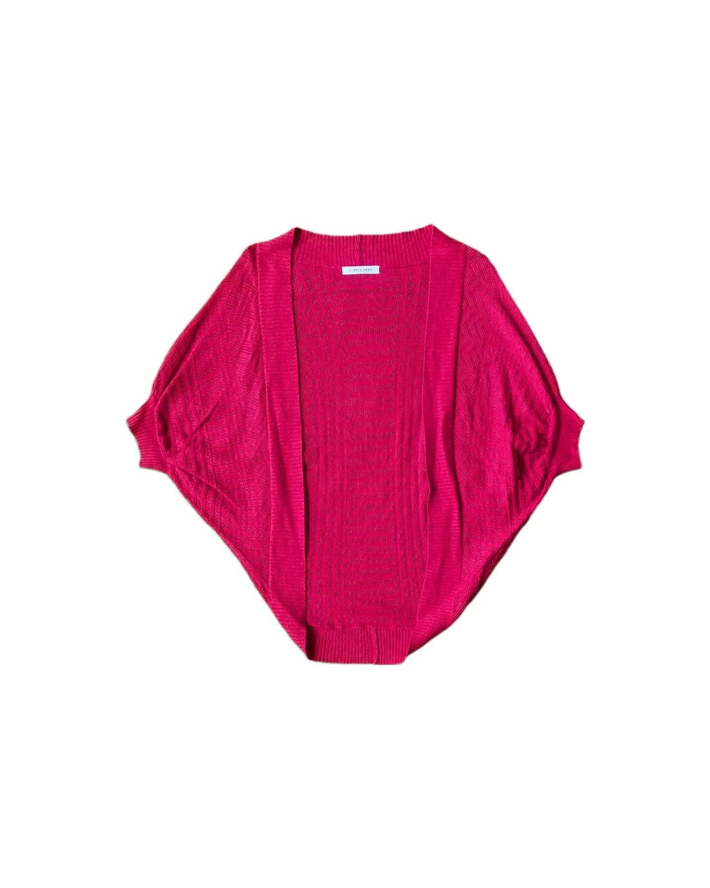 Designer × Japanese Brand × LOWRYS FARM Lowry's Farm Basic Red Cardigan Size L / US 10 / IT 46 - 1 Thumbnail