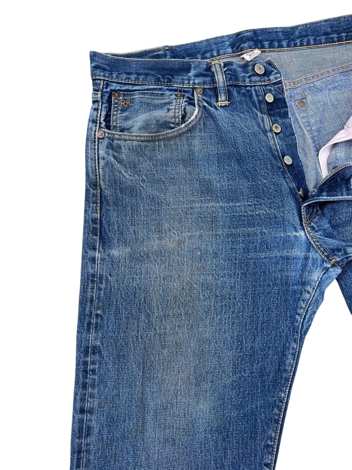 Ralph Lauren Vintage RRL Hidden Rivets Dirty Mud Denim Selvedge Jeans Size US 36 / EU 52 - 7 Thumbnail