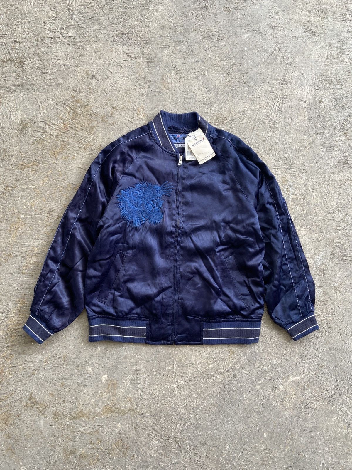 Blue Blue Japan (NWT) 2000s Blue Blue Japan - Sukajan Silk Bomber Jacket Size US M / EU 48-50 / 2 - 3 Thumbnail