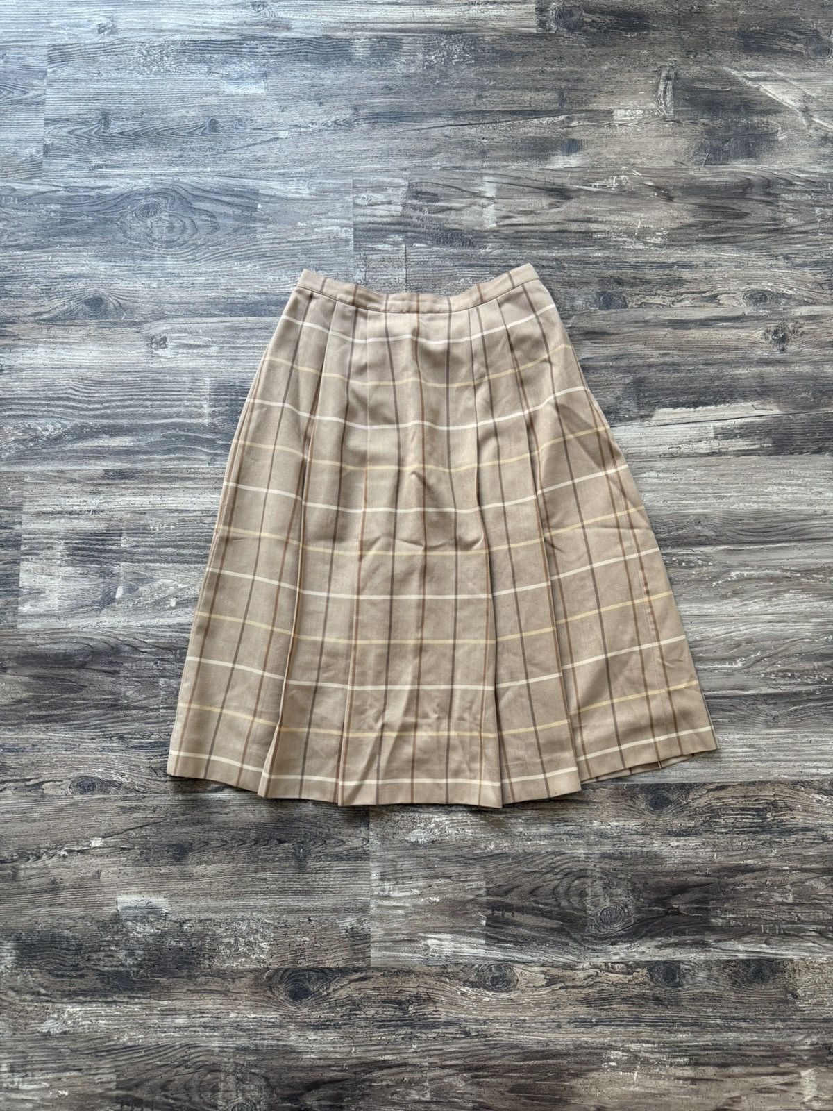 Burberry 1990's Burberry Check Long Pleated Skirt Size 26" / US 2 / IT 38 - 1 Thumbnail