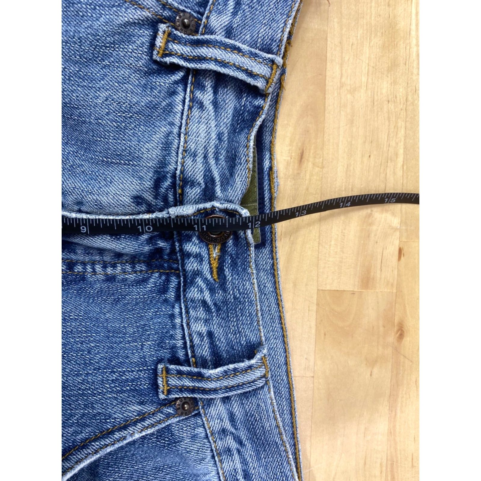 Anchor Blue Anchor Blue Original Denim Jeans Mens 36x28 Blue Light Wash Vintage Straight Jeans Mens 36 Inseam 28 Regular Cotton Denim Relaxed Fit Blue Size US 36 / EU 52 - 6 Thumbnail