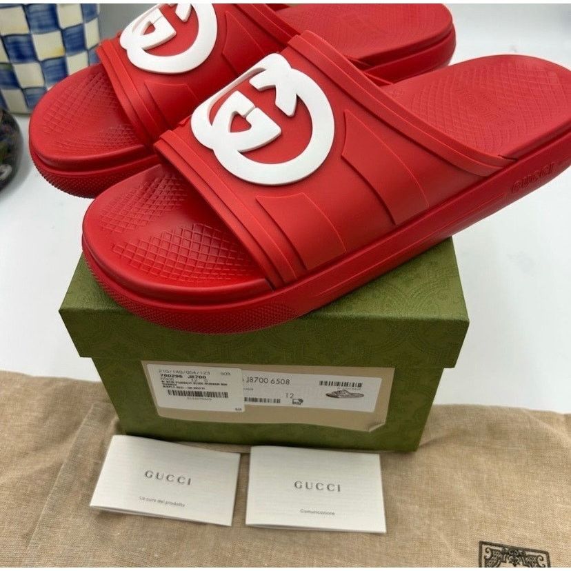 Gucci Men's Gucci interlocking G rubber Pool slides size 12 Size US 12.5 / EU 45-46 - 2 Thumbnail