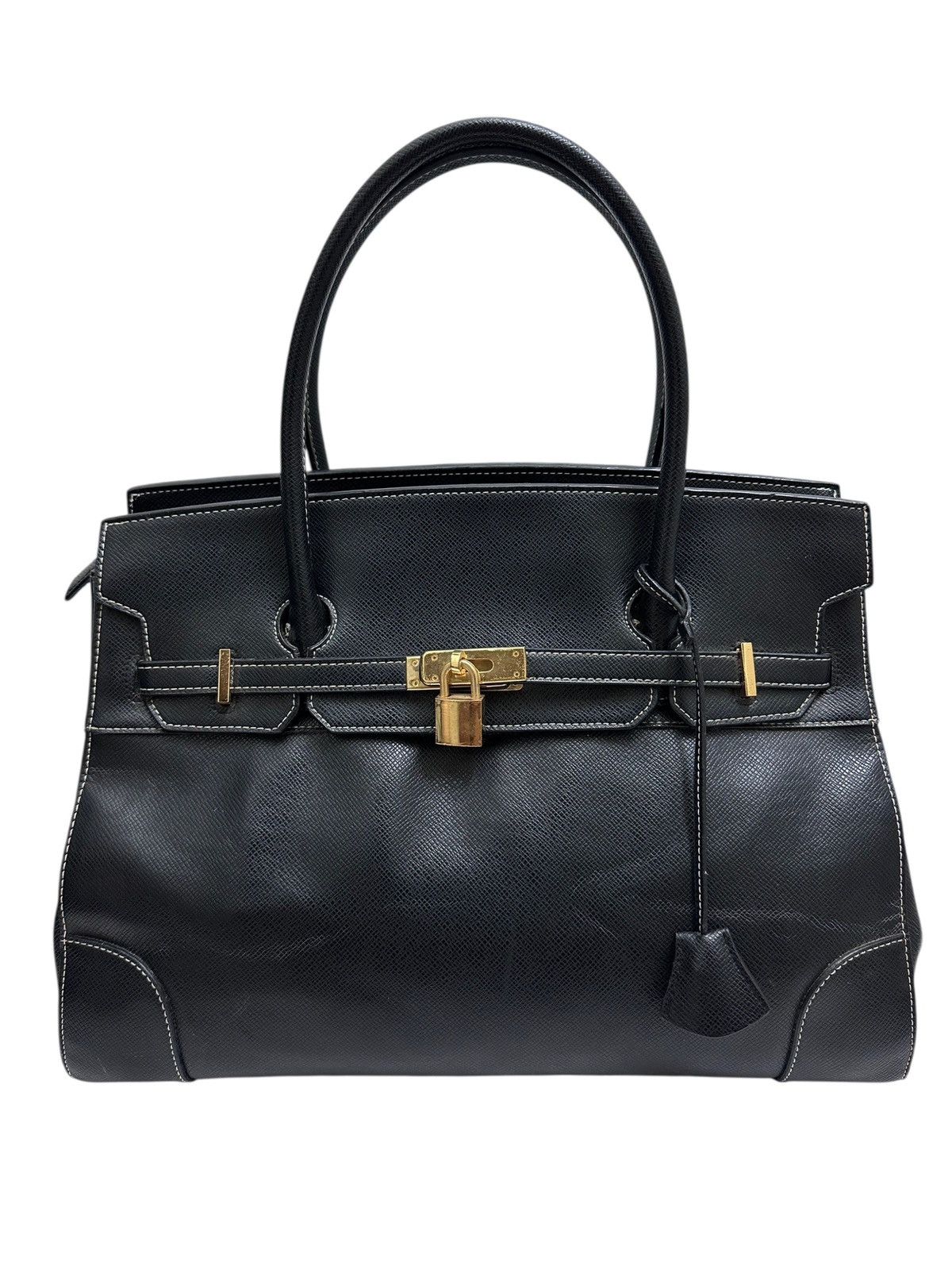 Genuine Leather RARE ‼️ Leather Black ‘Birkin’ Bag Size ONE SIZE - 2 Thumbnail