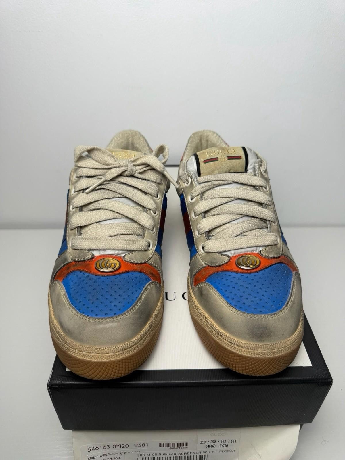 Gucci Gucci Screener Distressed Sneaker SZ 5.5 G Authentic Size US 6 / EU 39 - 2 Thumbnail