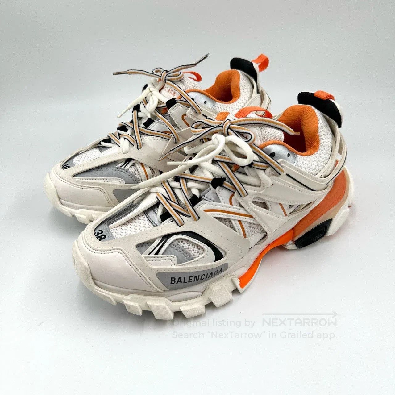 Balenciaga Balenciaga Track White Orange Sneakers. Size US 7 / IT 37 - 2 Thumbnail