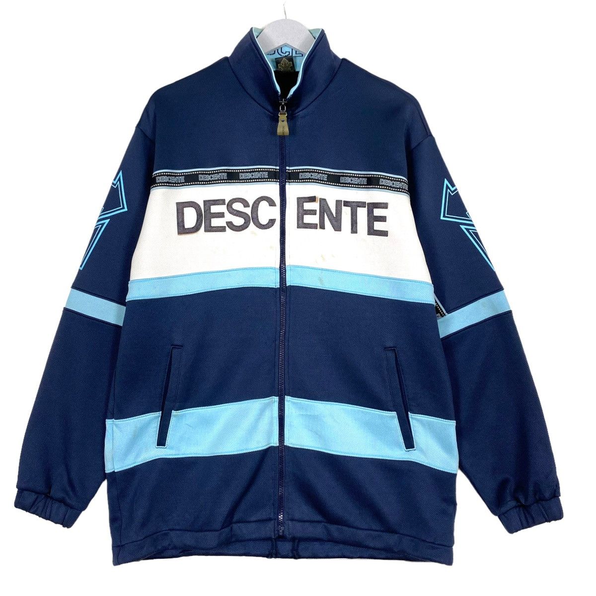 Descente × Japanese Brand 💥90s DESCENTE SPORT TRACK TOP ZIPER JACKET Size US L / EU 52-54 / 3 - 1 Thumbnail