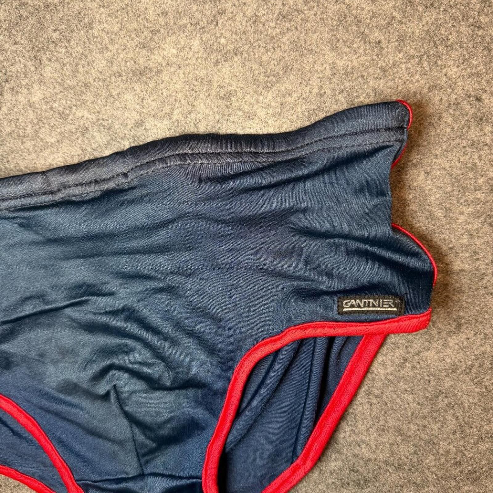 Other Vintage Gantner Men’s Swim Brief Size Medium – Navy/Red Trim Size US 32 / EU 48 - 3 Thumbnail