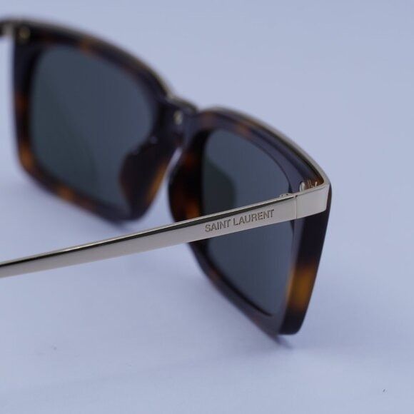 Saint Laurent Paris Saint Laurent SL 766 004 Sunglasses Havana/Gold Frame Size ONE SIZE - 9 Thumbnail