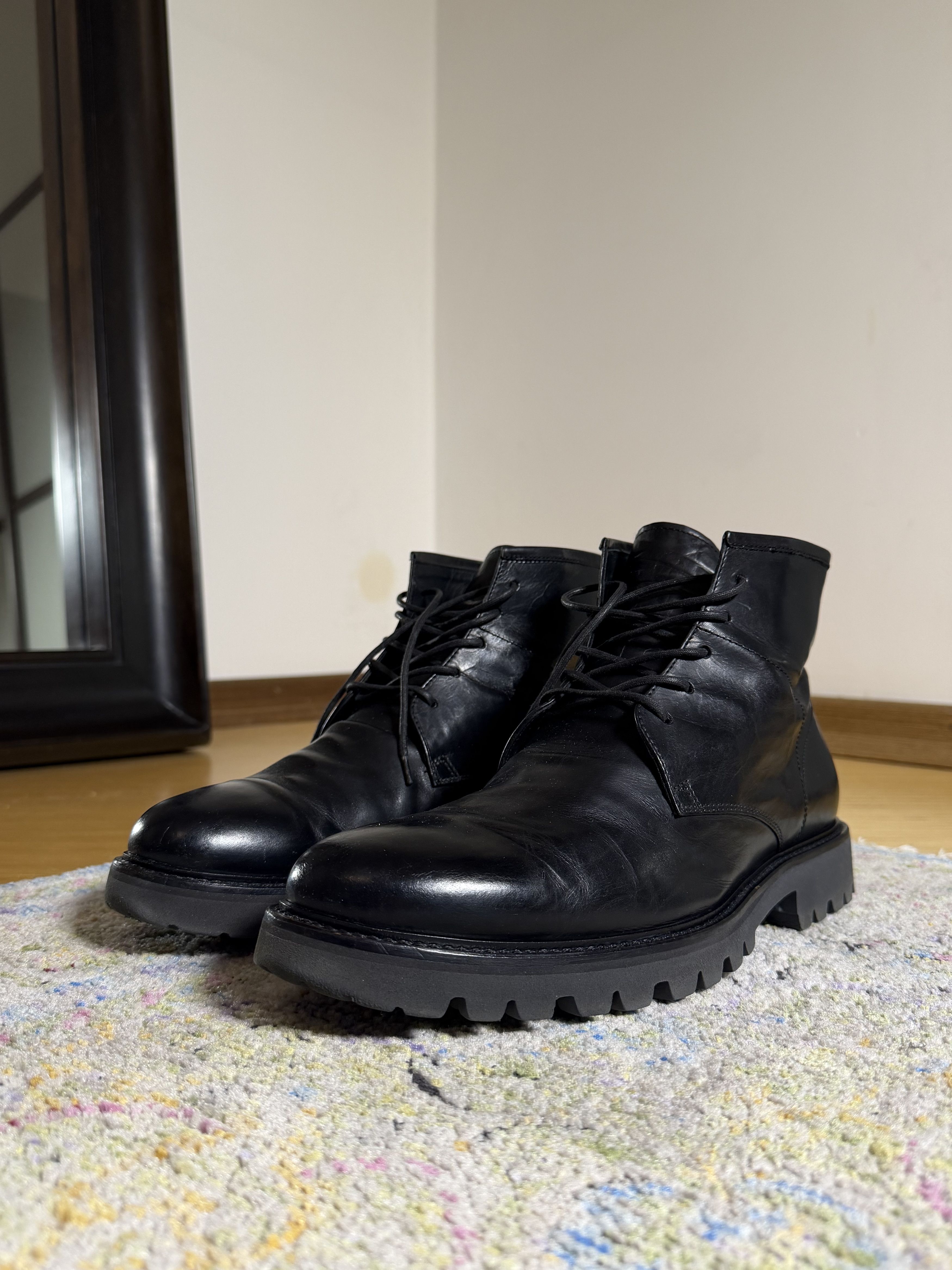 Bruno Bordese Bruno Bordese Bic Black Leather Combat Boot Size US 10 / EU 43 - 2 Thumbnail