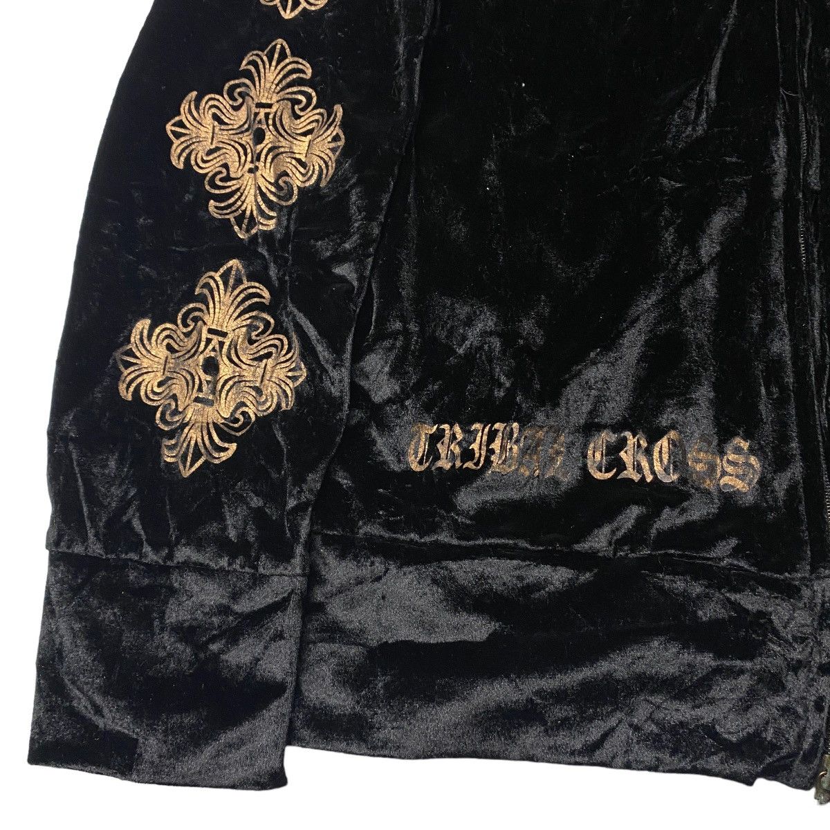 Hysteric Glamour × If Six Was Nine × Japanese Brand 2000's Macalester Tribal Cross Velvet Jacket Size US M / EU 48-50 / 2 - 7 Thumbnail
