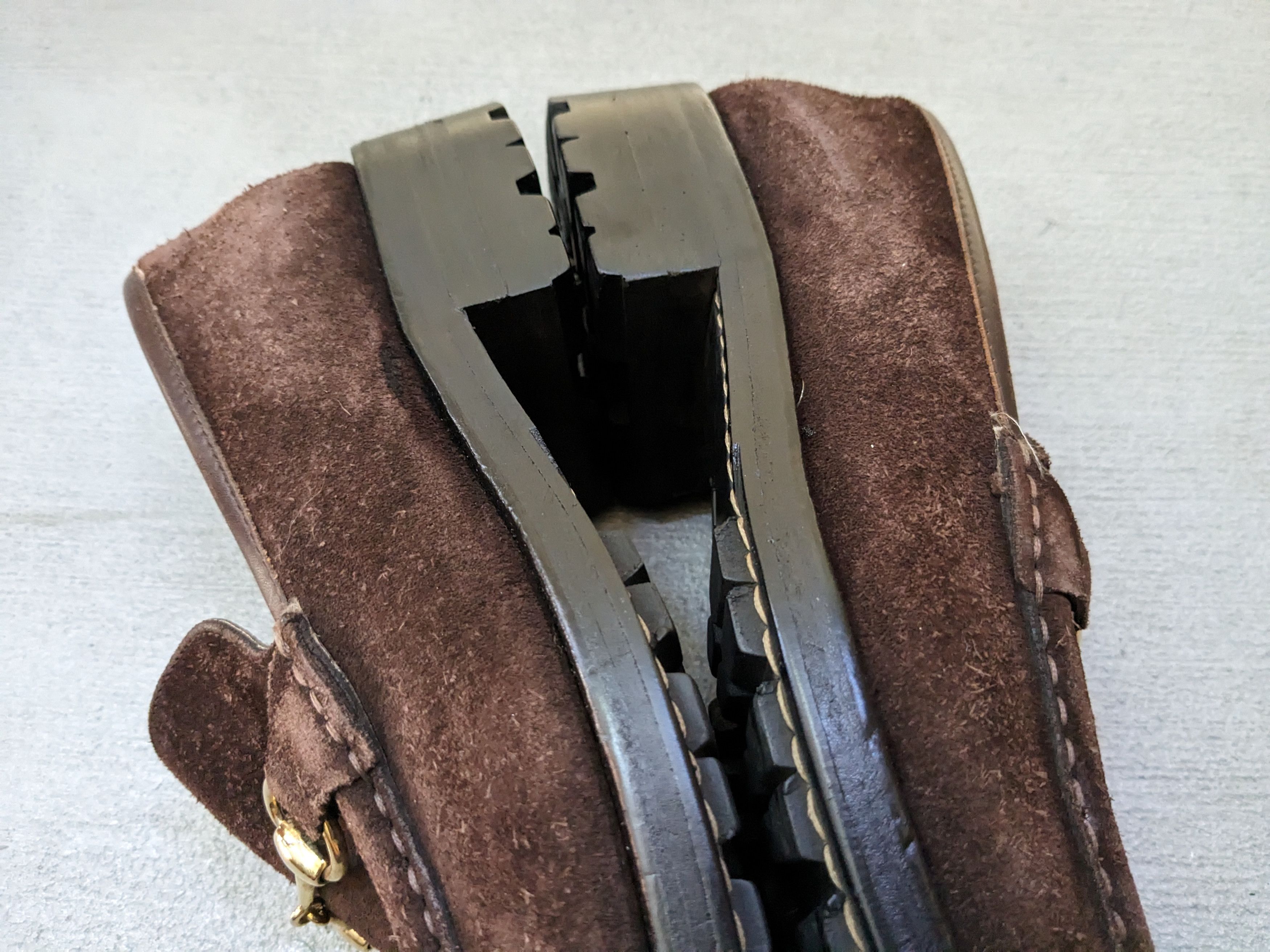 Gucci Gucci Horsebit Loafers Brown Suede Leather 9 Italy Slip On Size US 9 / EU 42 - 7 Thumbnail