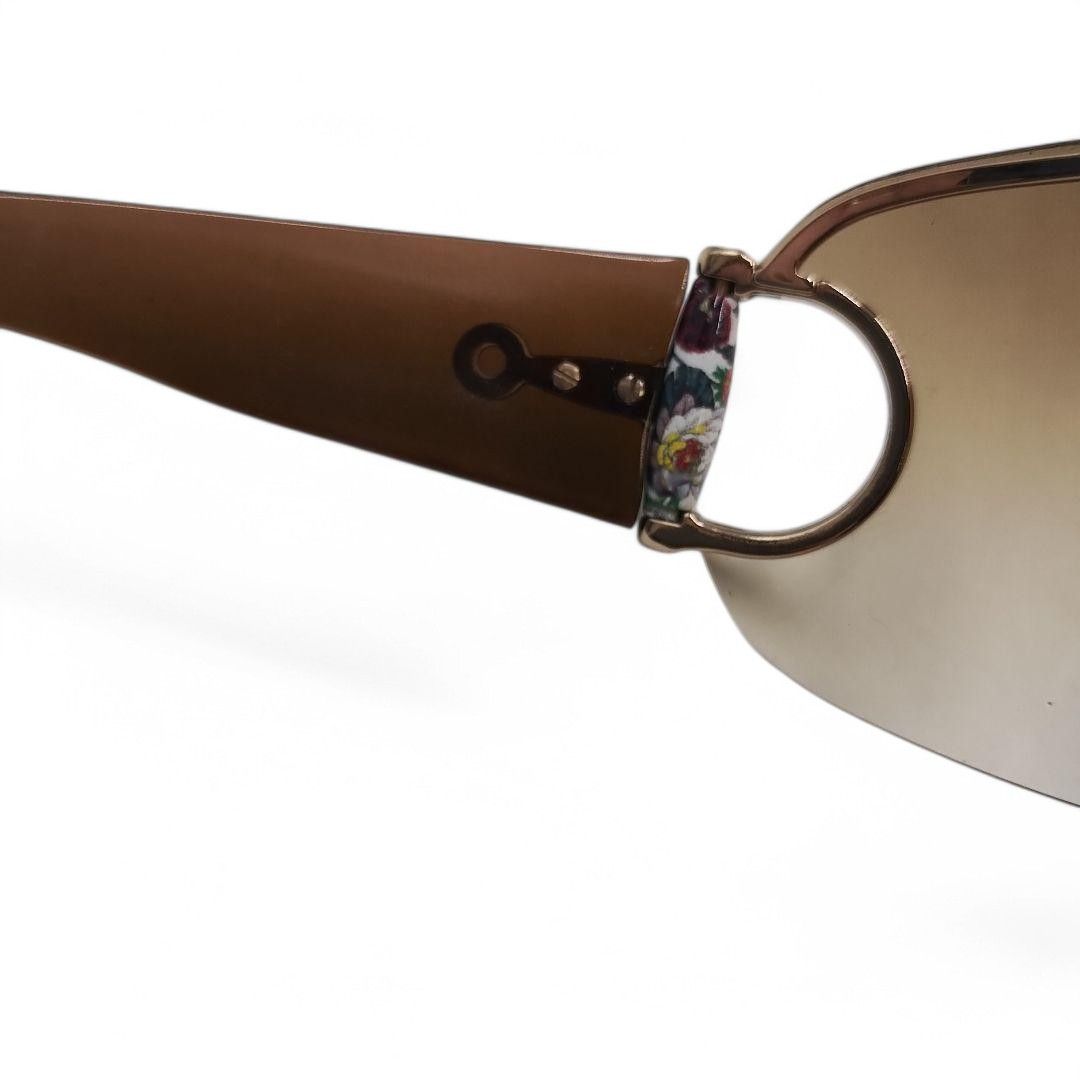 Gucci Gucci - Horsebit Sunglasses Faded Brown Shades Flora Size ONE SIZE - 6 Thumbnail