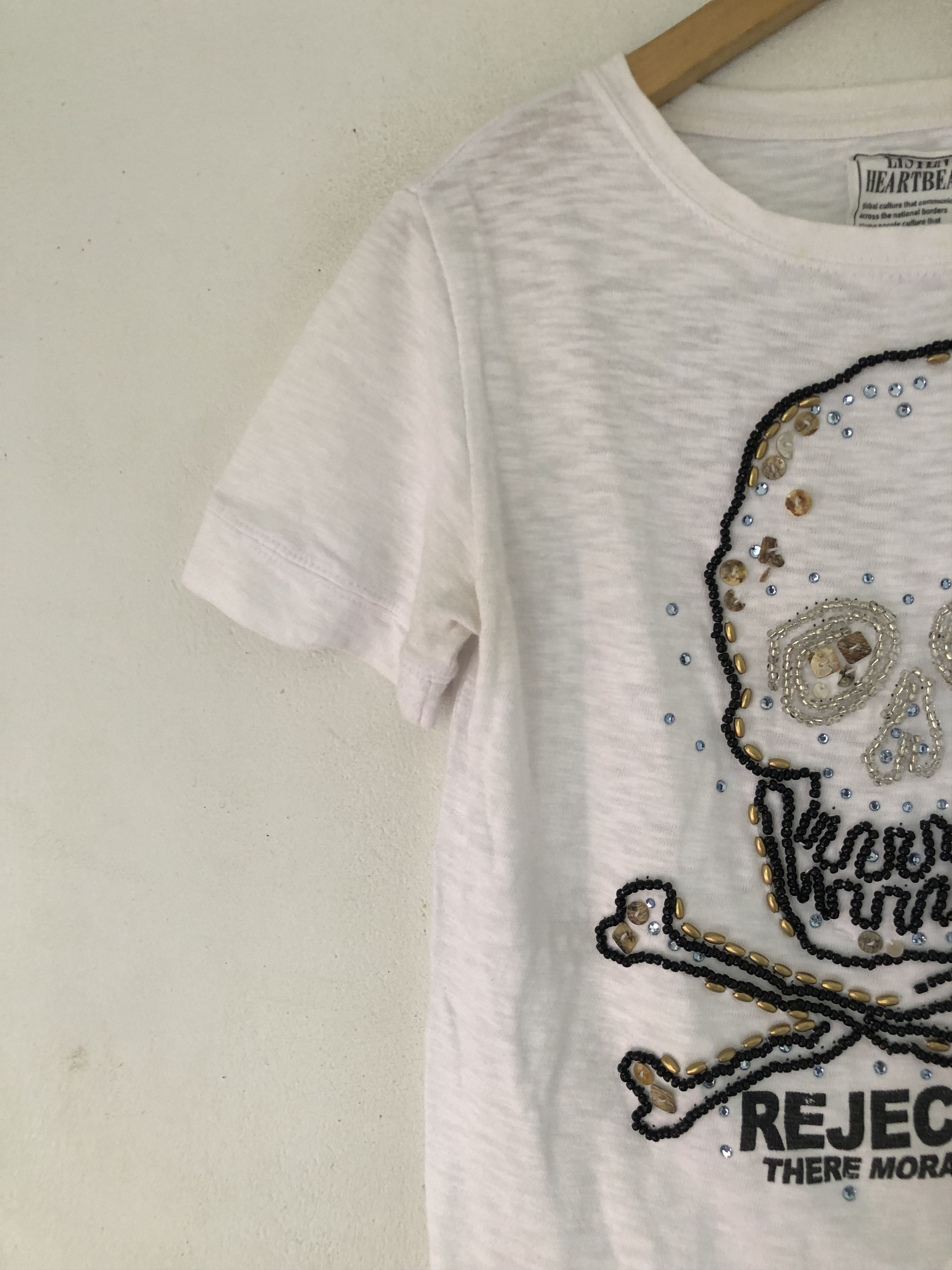 KMRii Japanese Gothic Poem Skull Heartbeat Size L / US 10 / IT 46 - 4 Thumbnail