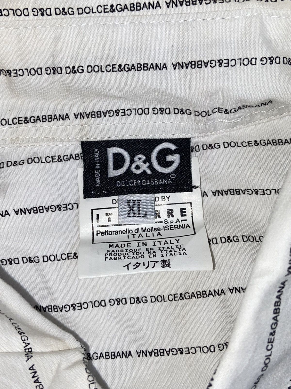 Dolce & Gabbana D&G DOLCE GABBANA White Printed Shirt Size US M / EU 48-50 / 2 - 6 Thumbnail