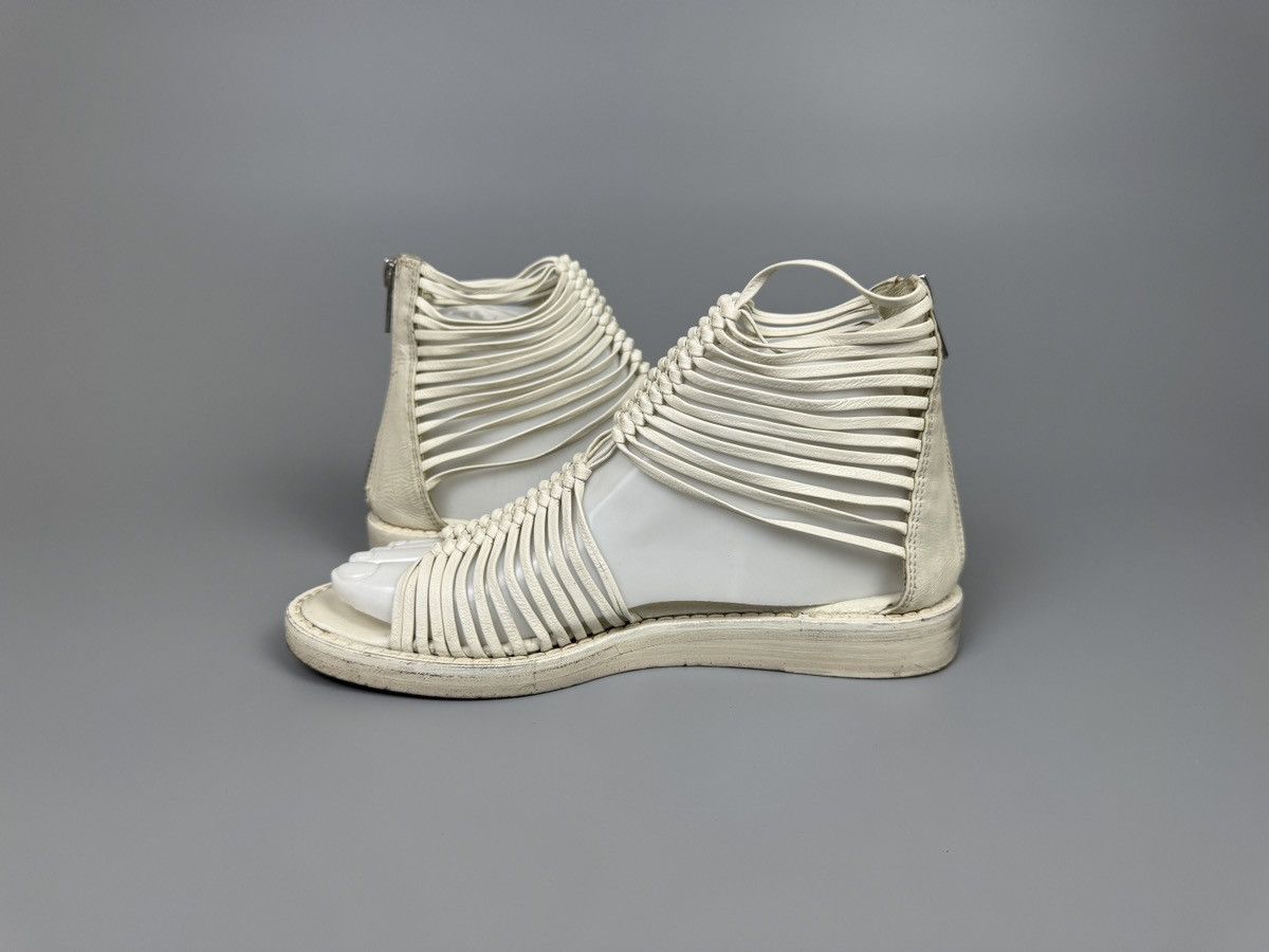Ann Demeulemeester Ann Demeulemeester - White Braided Gladiator Sandals Size US 6 / IT 36 - 8 Thumbnail